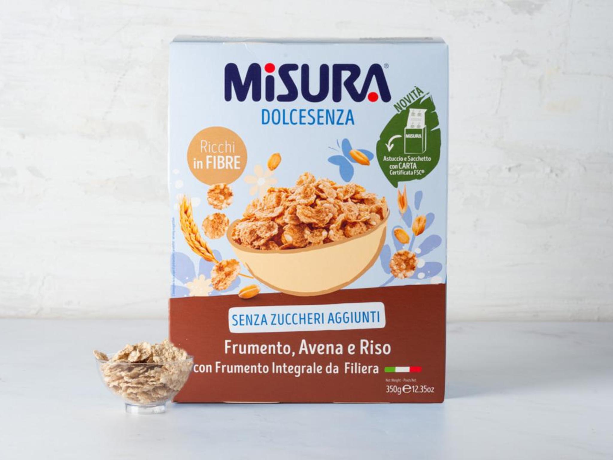 Cereali integrali Dolcesenza frumento, avena e riso