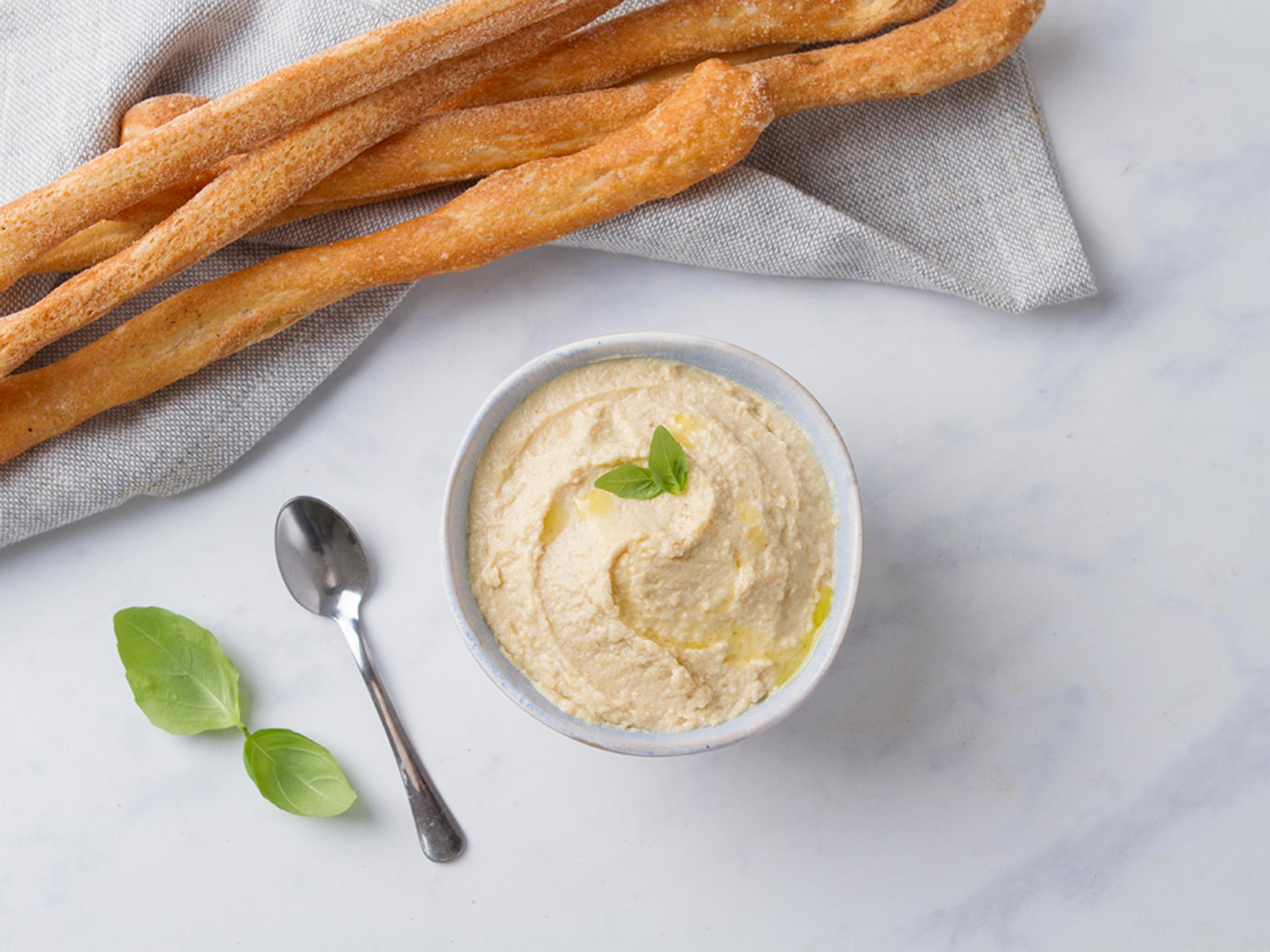 Kit hummus e grissini