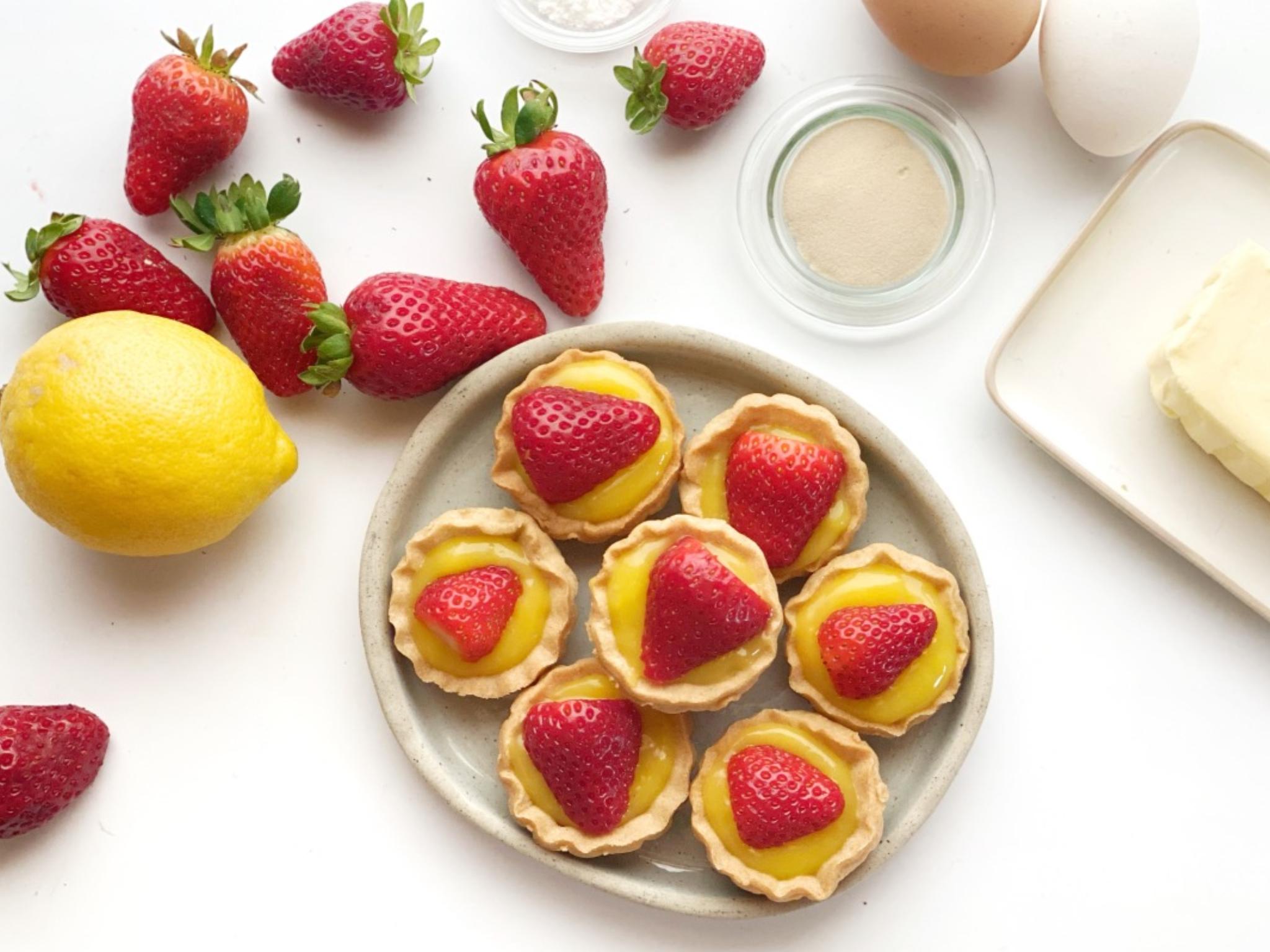 Kit tartellette di pasta frolla alle fragole
