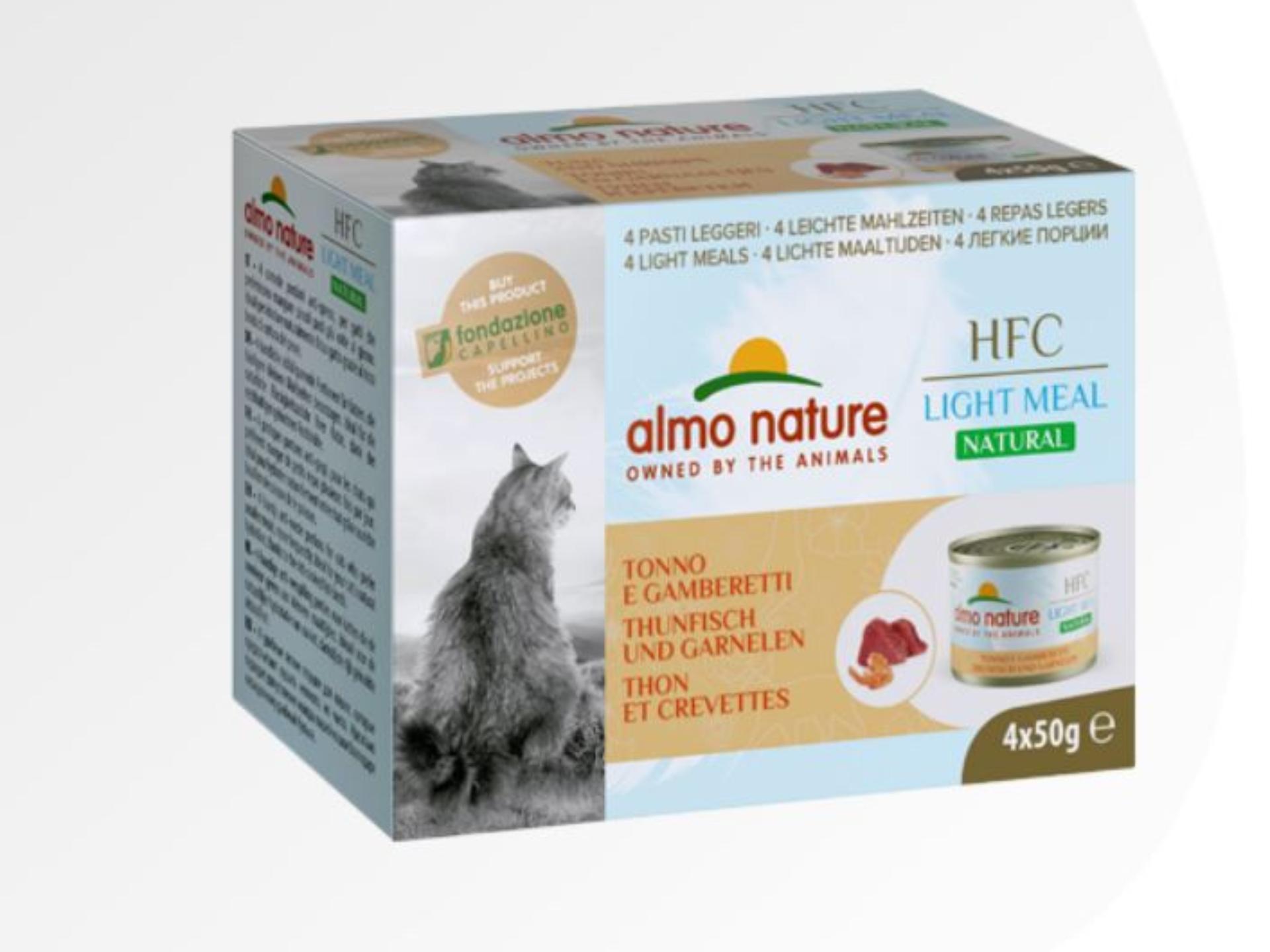 Lattine gatto tonno dell'atlantico light meal 4x50g