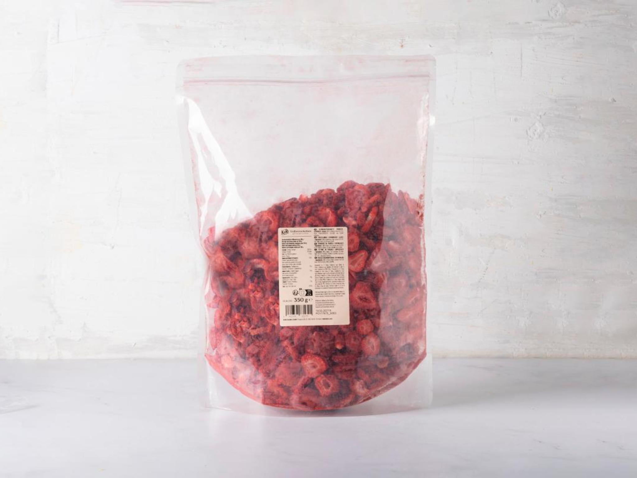 Fragole liofilizzate a fettine