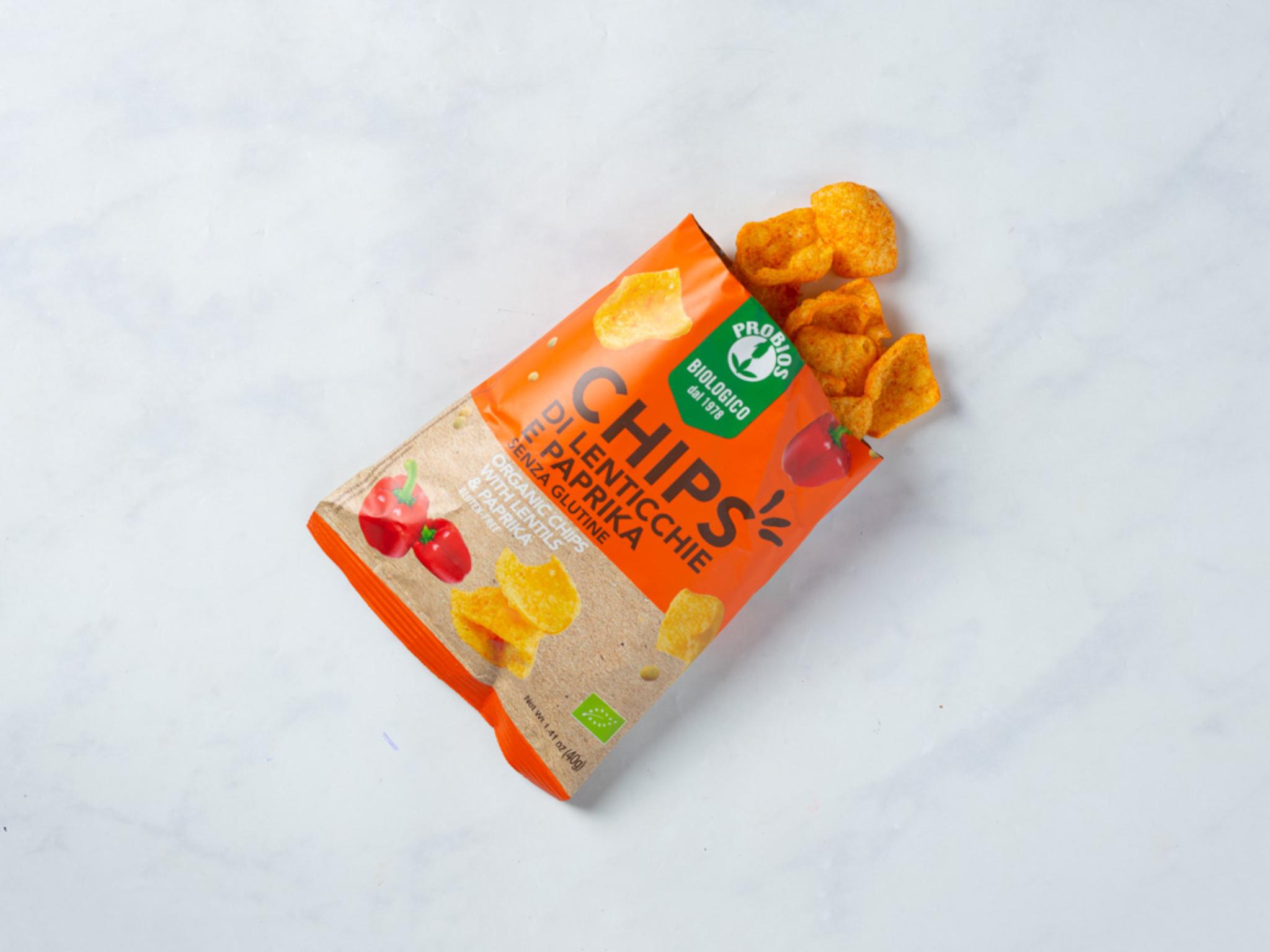 Chips di lenticchie alla paprika senza glutine BIO