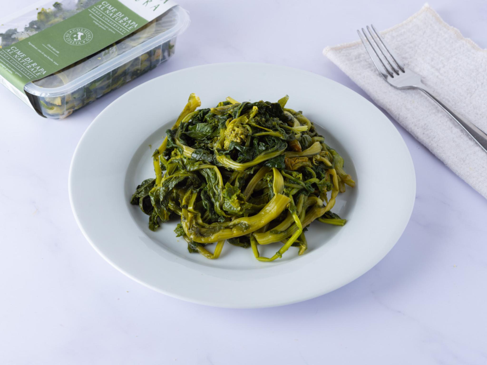 Cime di rapa cotte al naturale