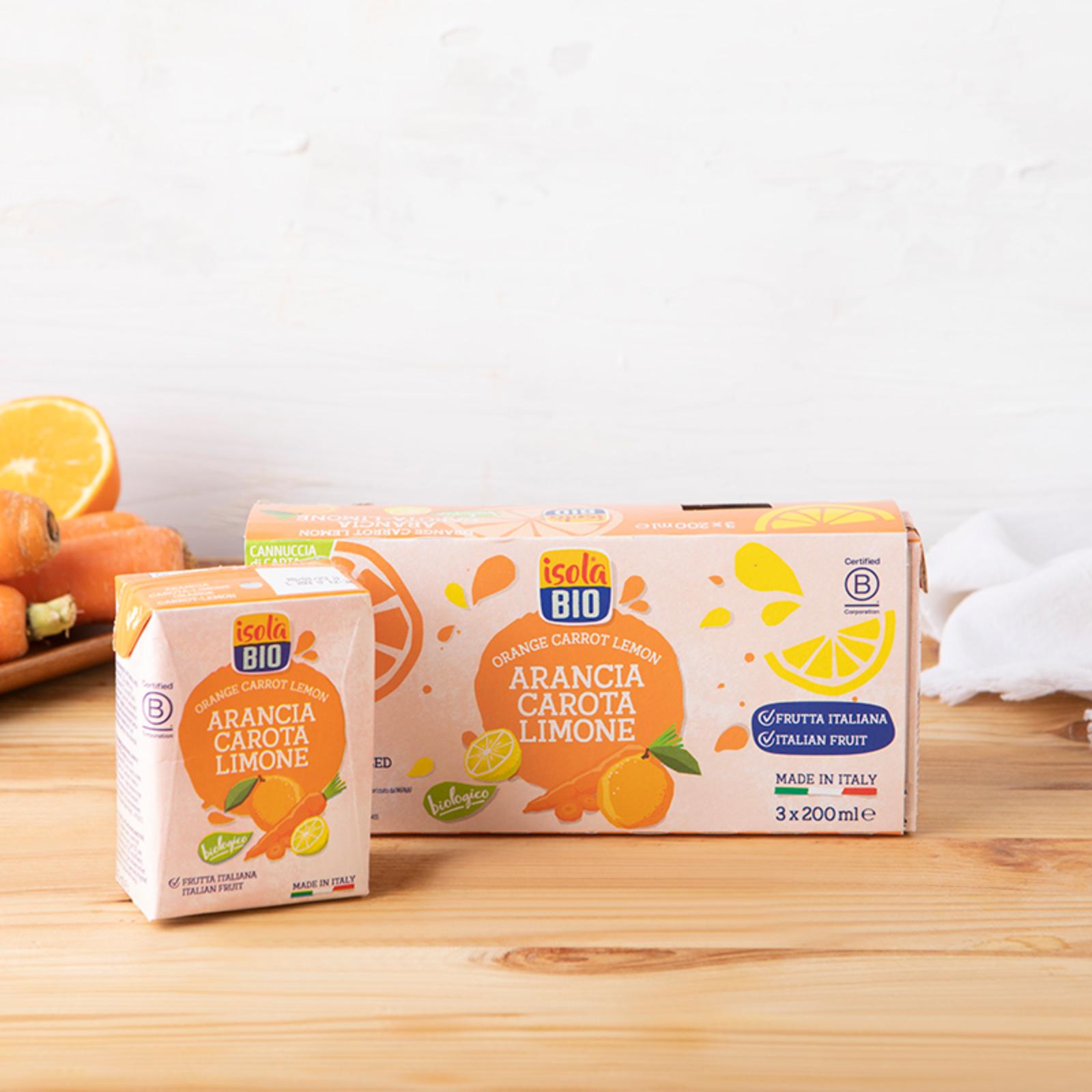 Succo arancia, carota e limone BIO
