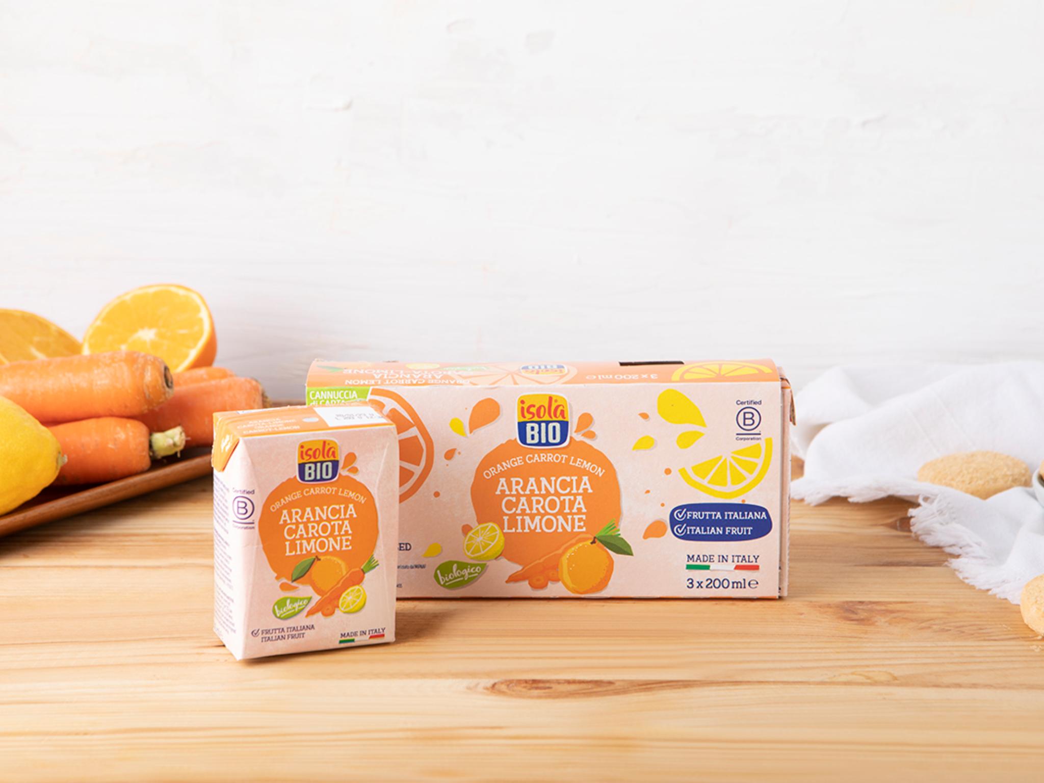 Succo arancia, carota e limone BIO