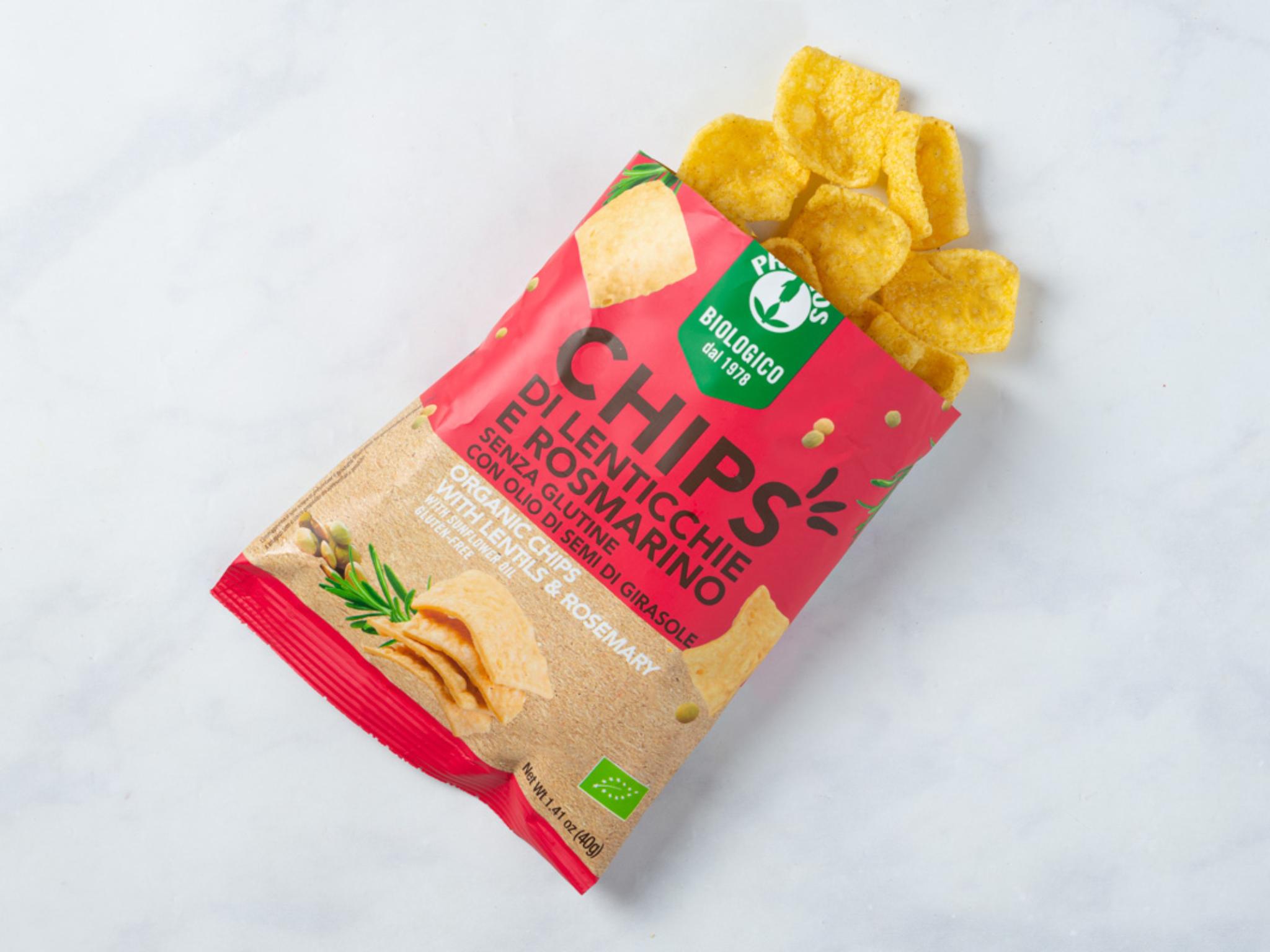 Chips di lenticchie al rosmarino senza glutine BIO