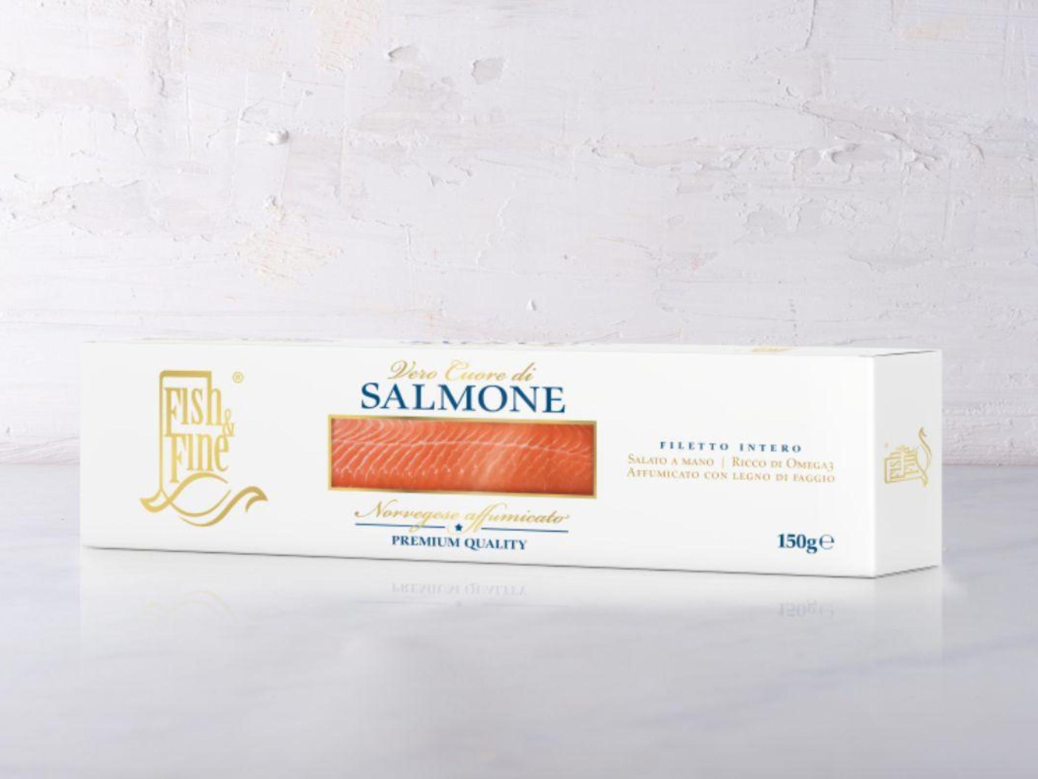 Cuore di salmone leggermente affumicato