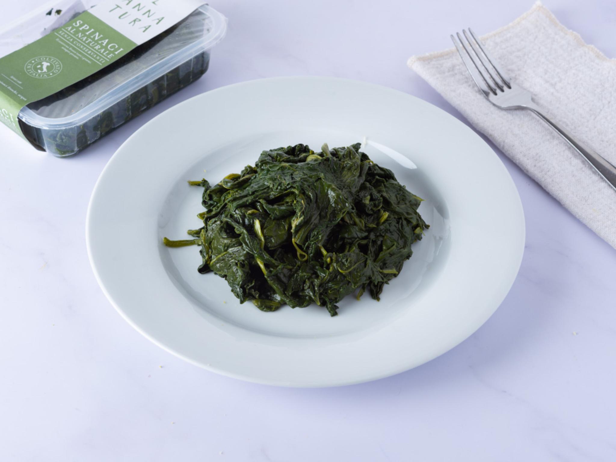 Spinaci cotti al naturale