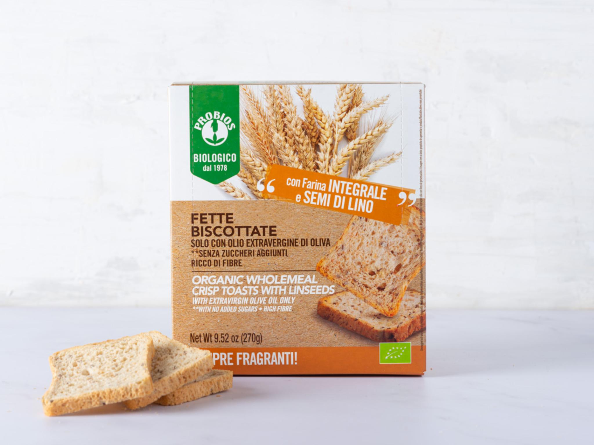 Fette biscottate integrali con semi di lino BIO