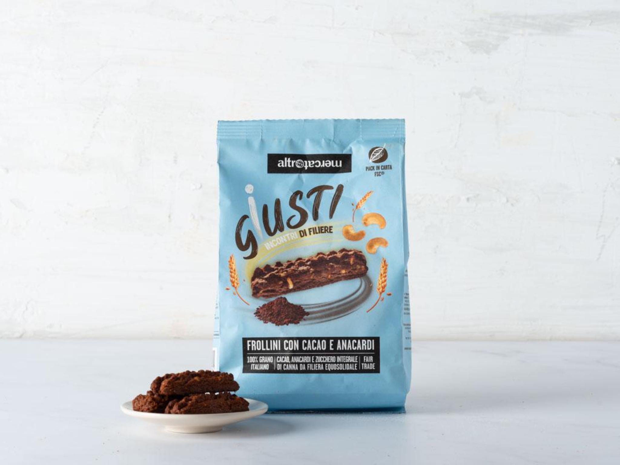 Frollini con cacao e anacardi