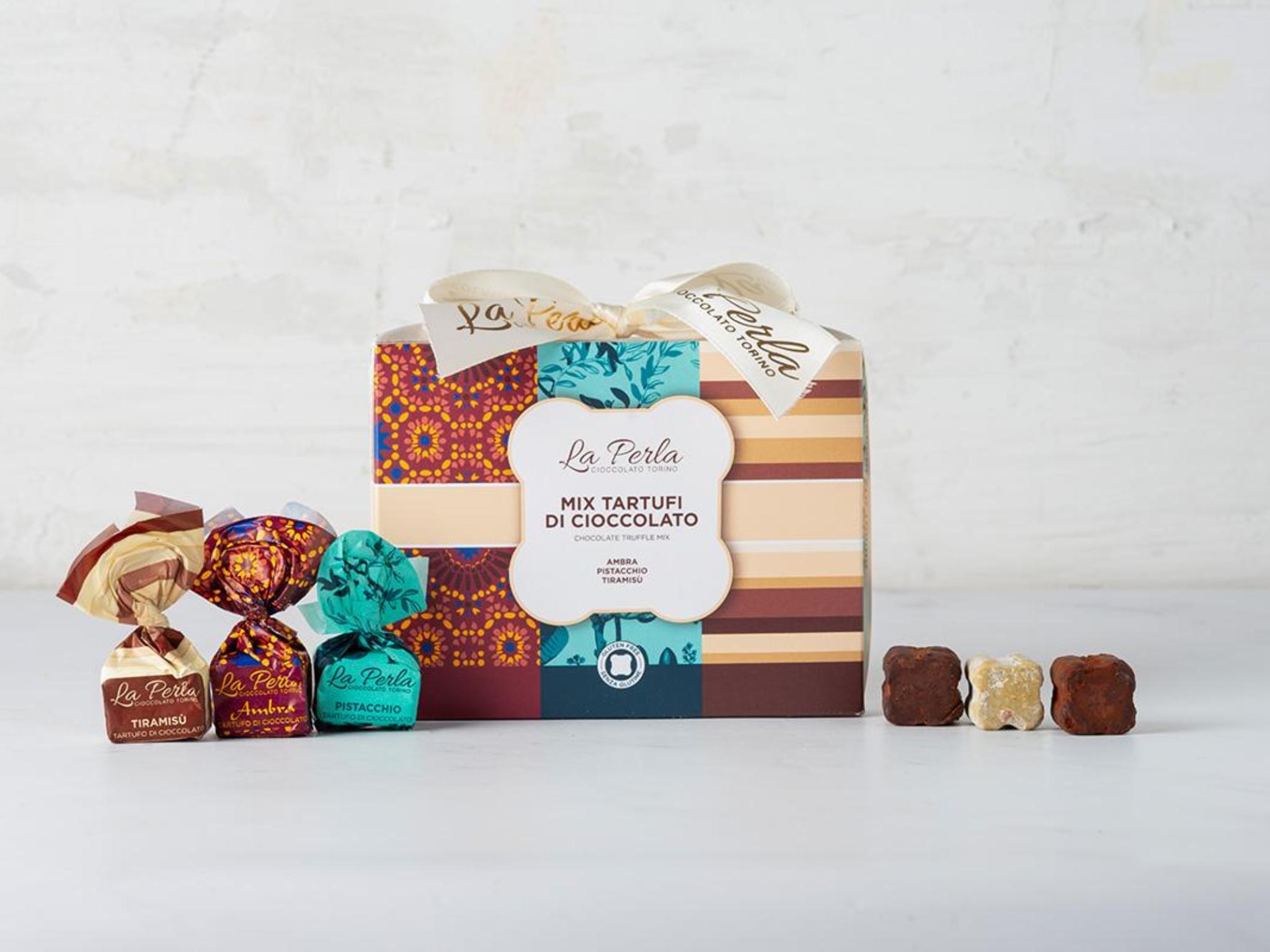 Tartufi al tiramisù, pistacchio ed ambra