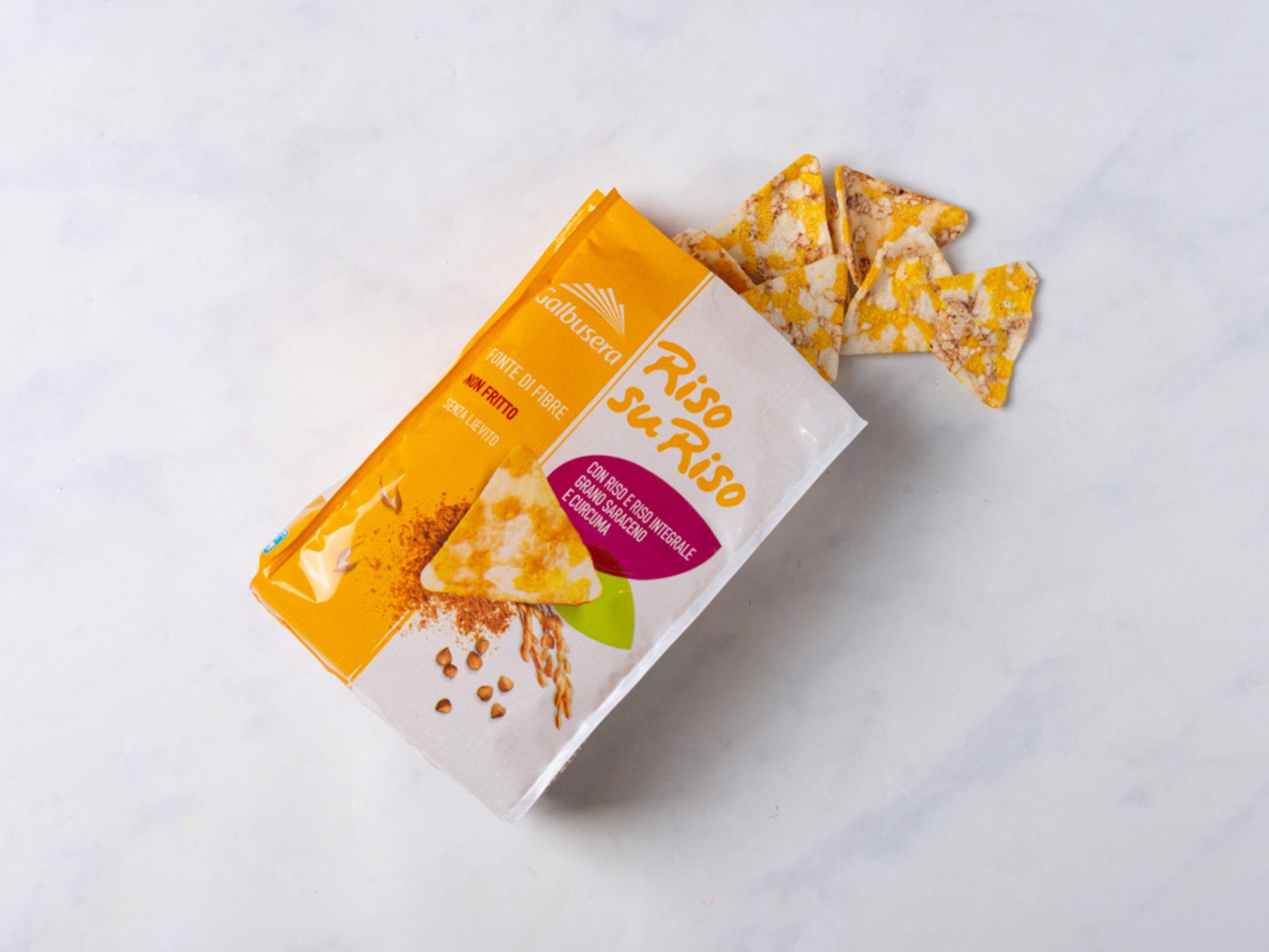 Triangolini di riso con grano saraceno e curcuma