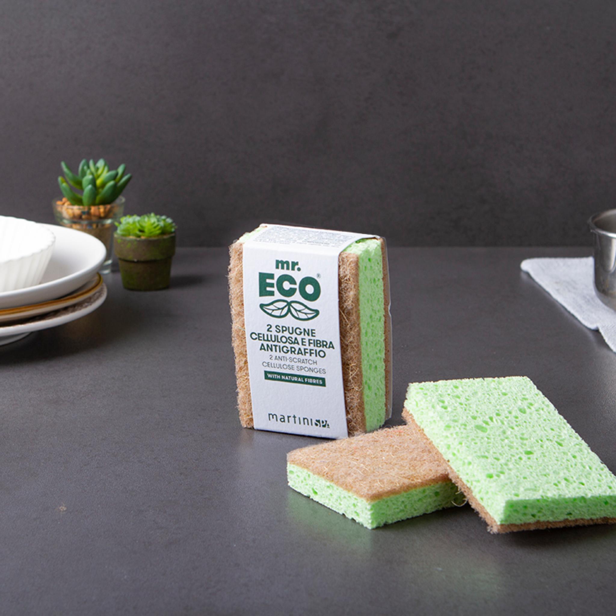 Spugne Eco Per Cucina - 12 Pezzi, In Fibra Di Cocco E Cellulosa, Biodegradabili, Antigraffio - Foto 10