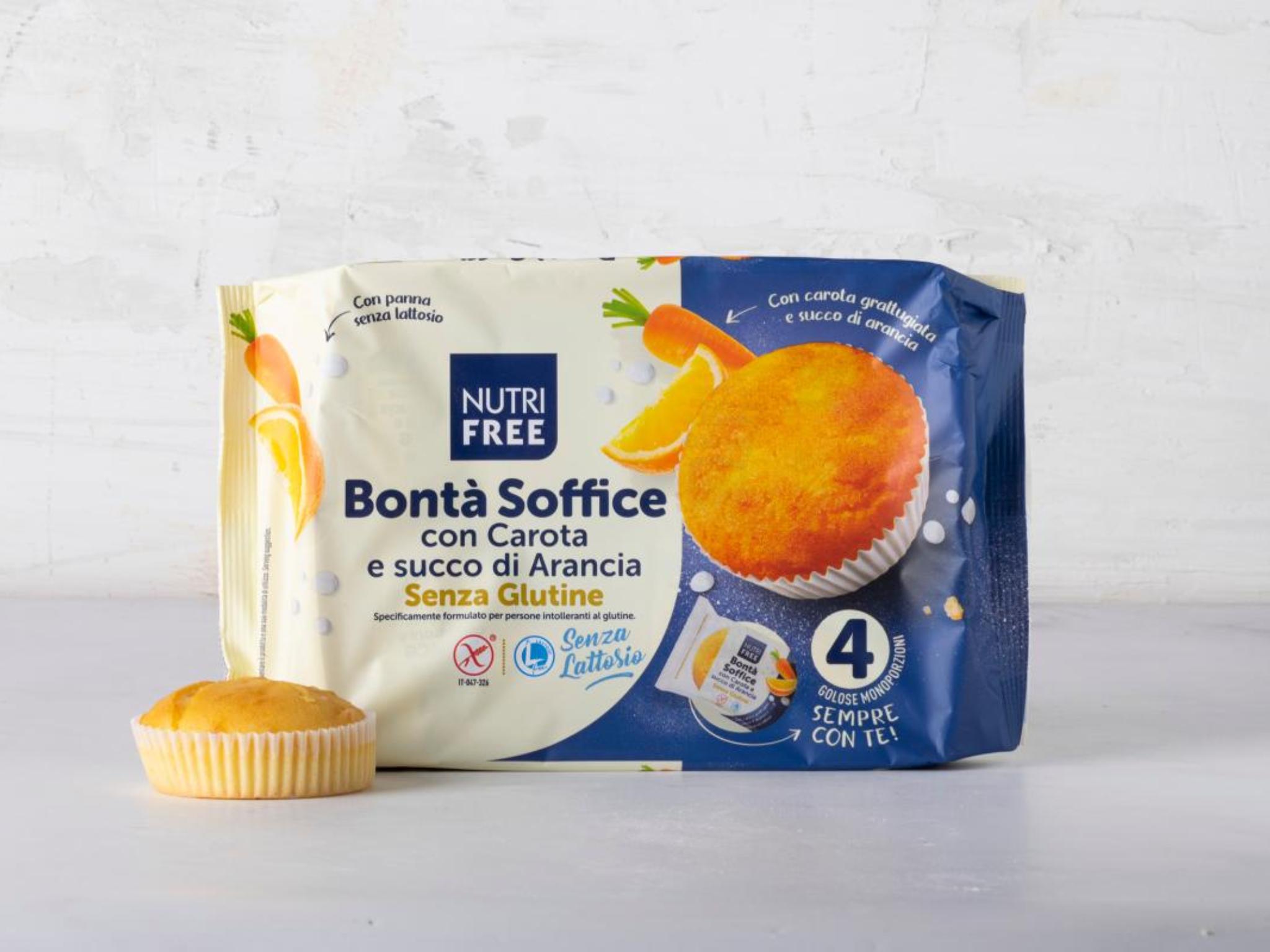 Bontà soffice senza glutine con carota e succo di arancia