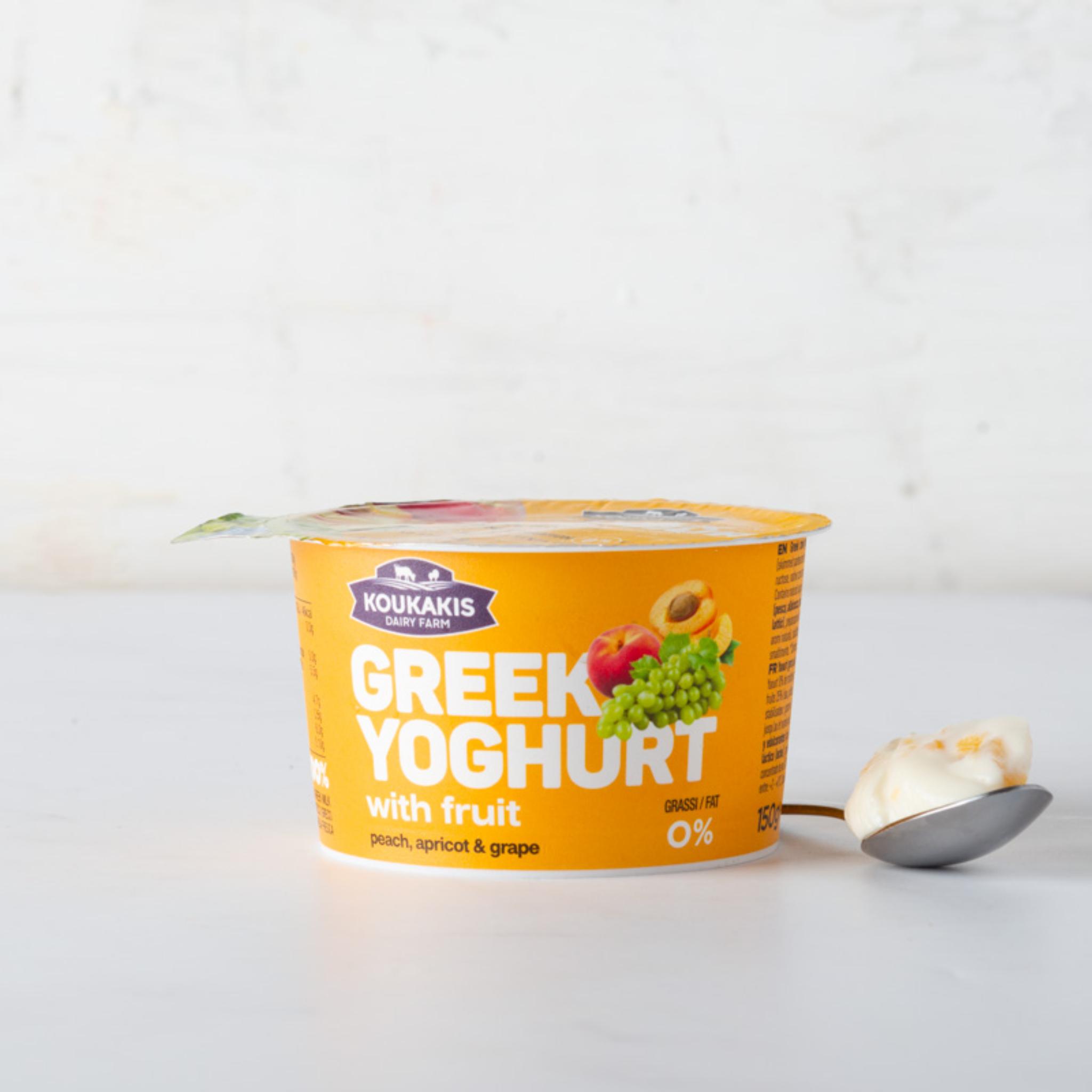 Yogurt greco 0% con pesca e albicocca