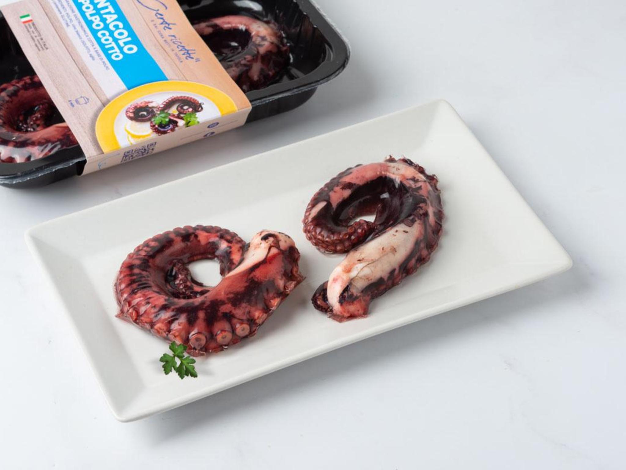 Tentacoli di polpo cotti a vapore