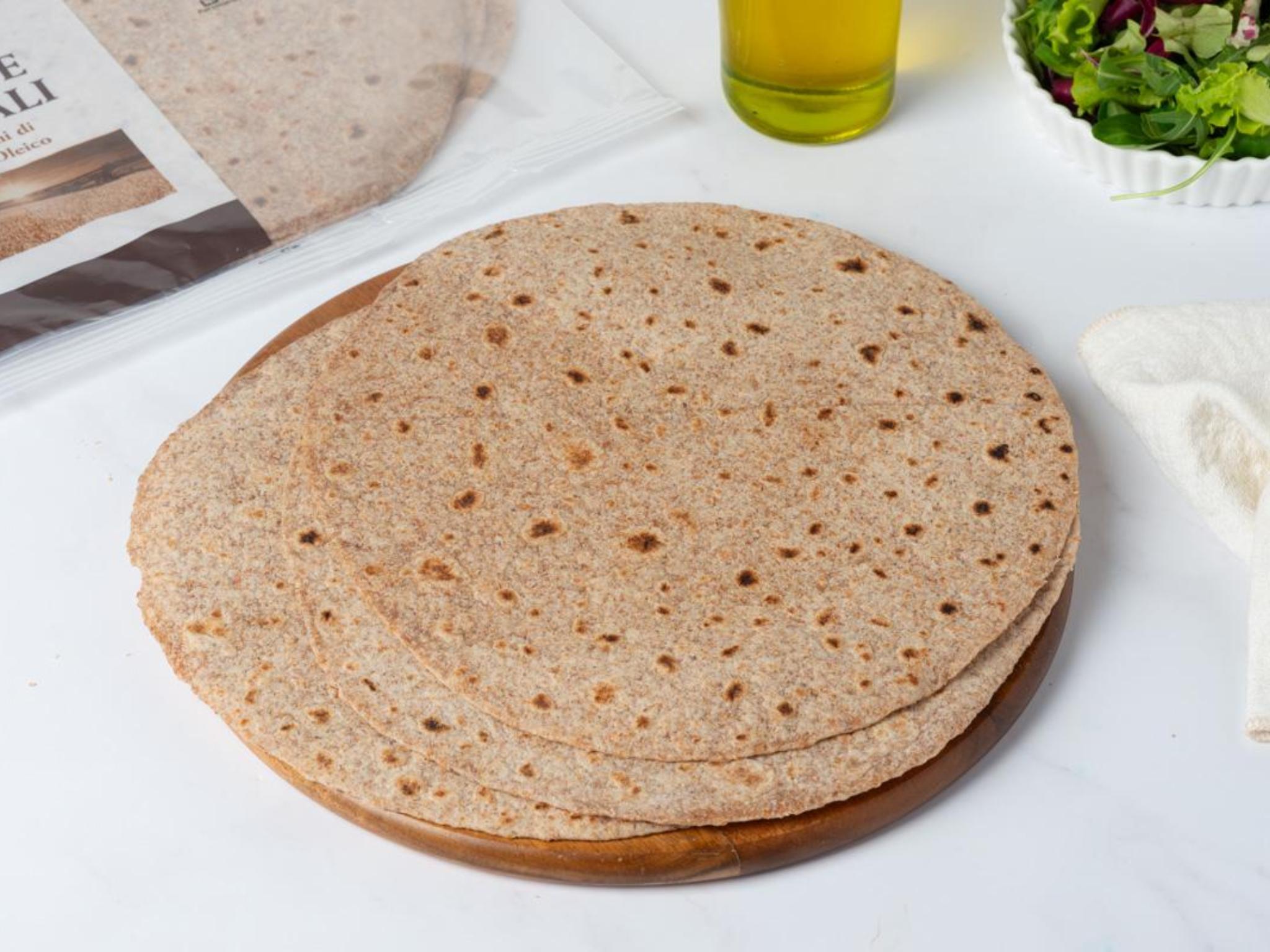 3 Piadine integrali con olio di semi di girasole alto oleico