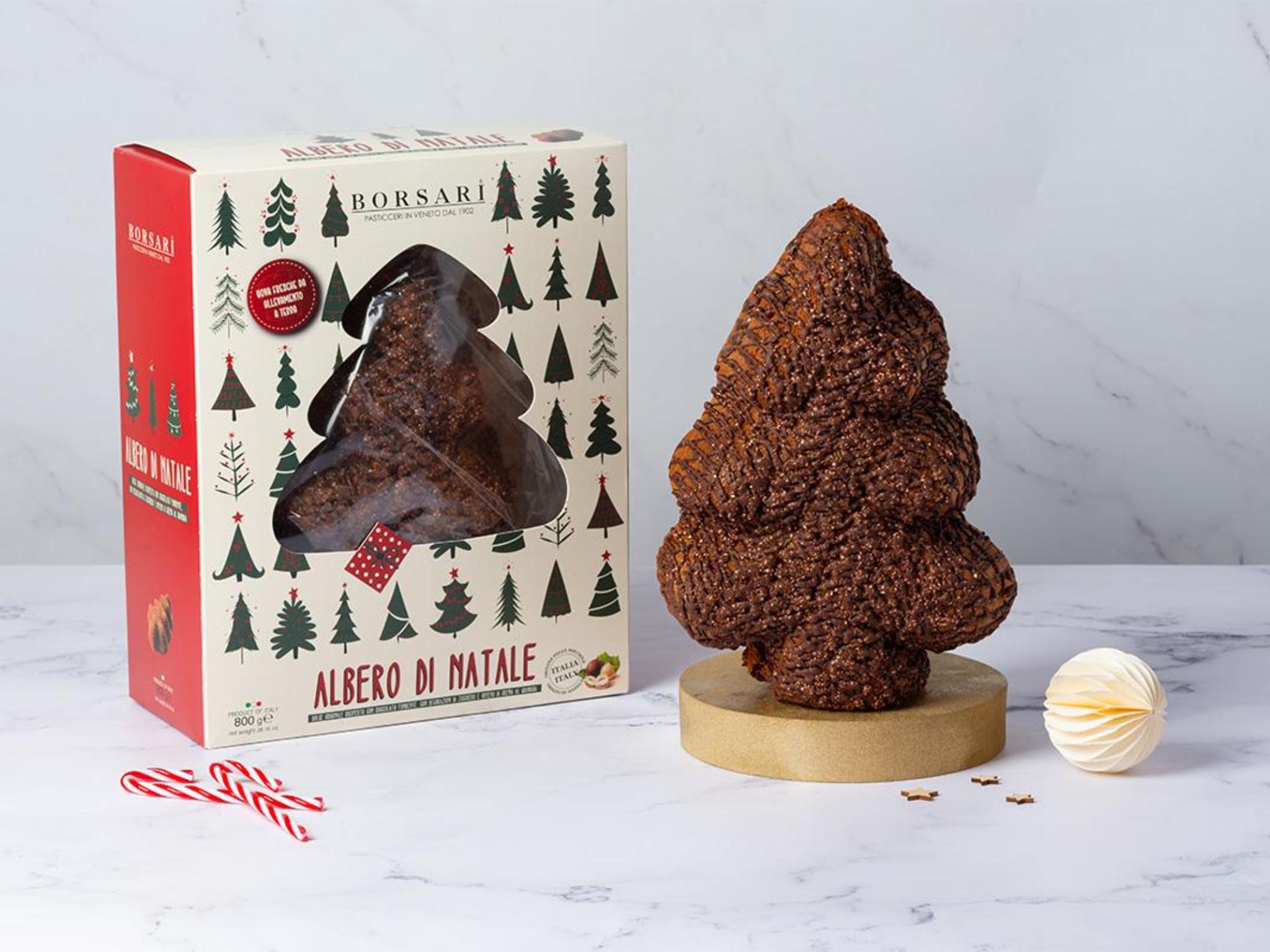 Albero di natale ricoperto di cioccolato