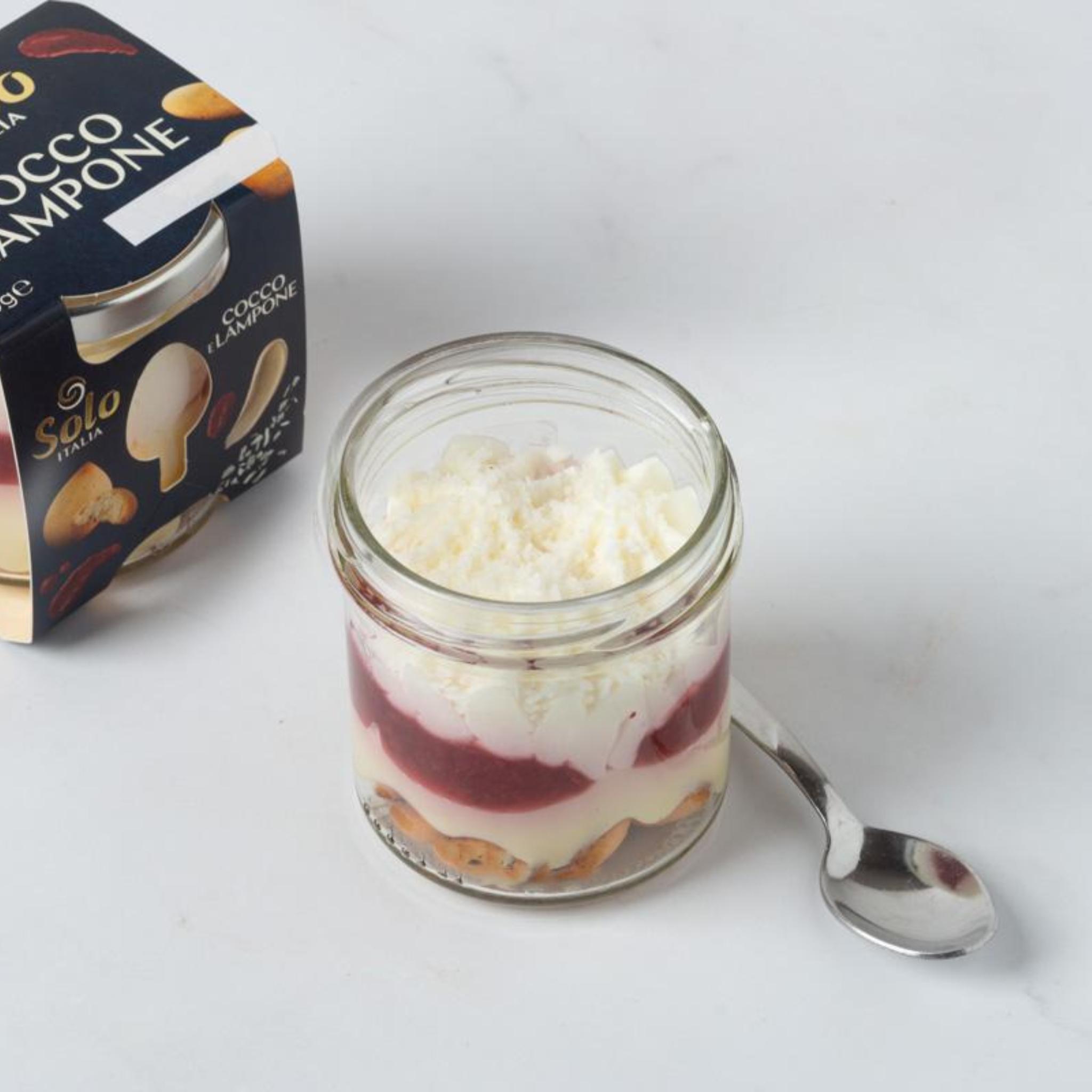 Dessert cocco e lampone