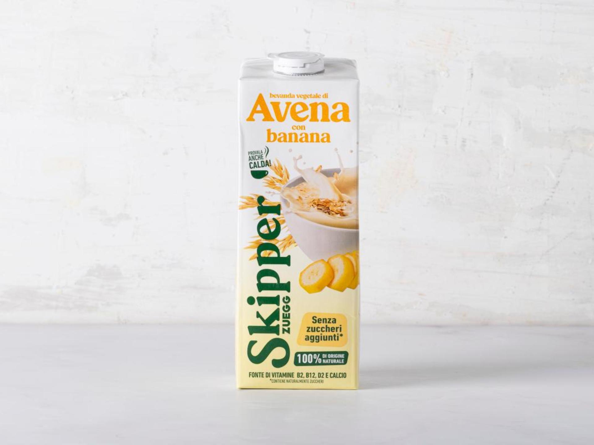 Bevanda vegetale di avena con banana