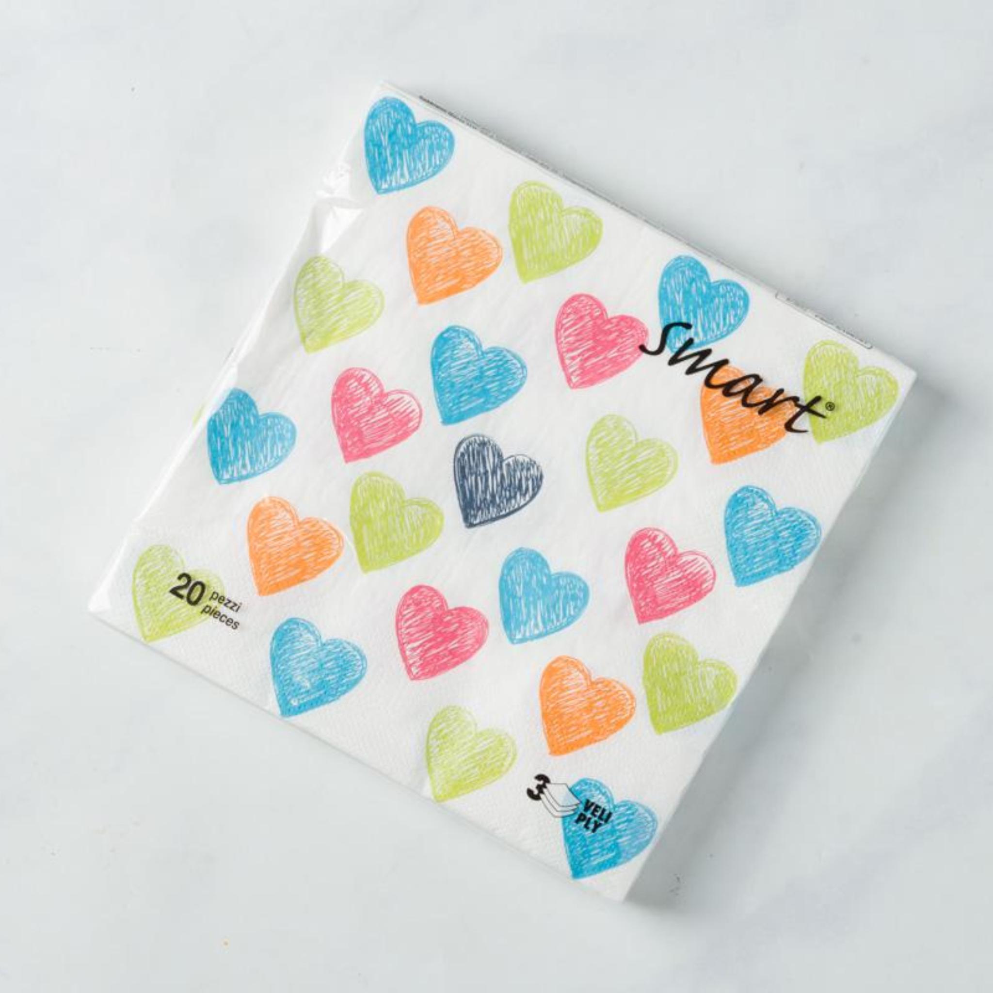 Cartone tovaglioli di carta colorati 33x33 cm in offerta