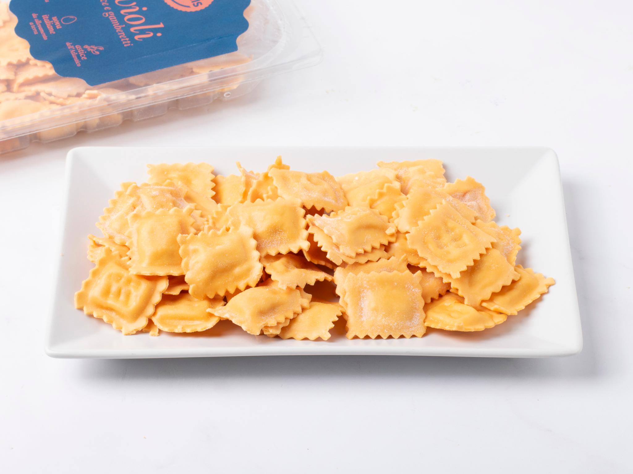 Ravioli astice e gamberetti