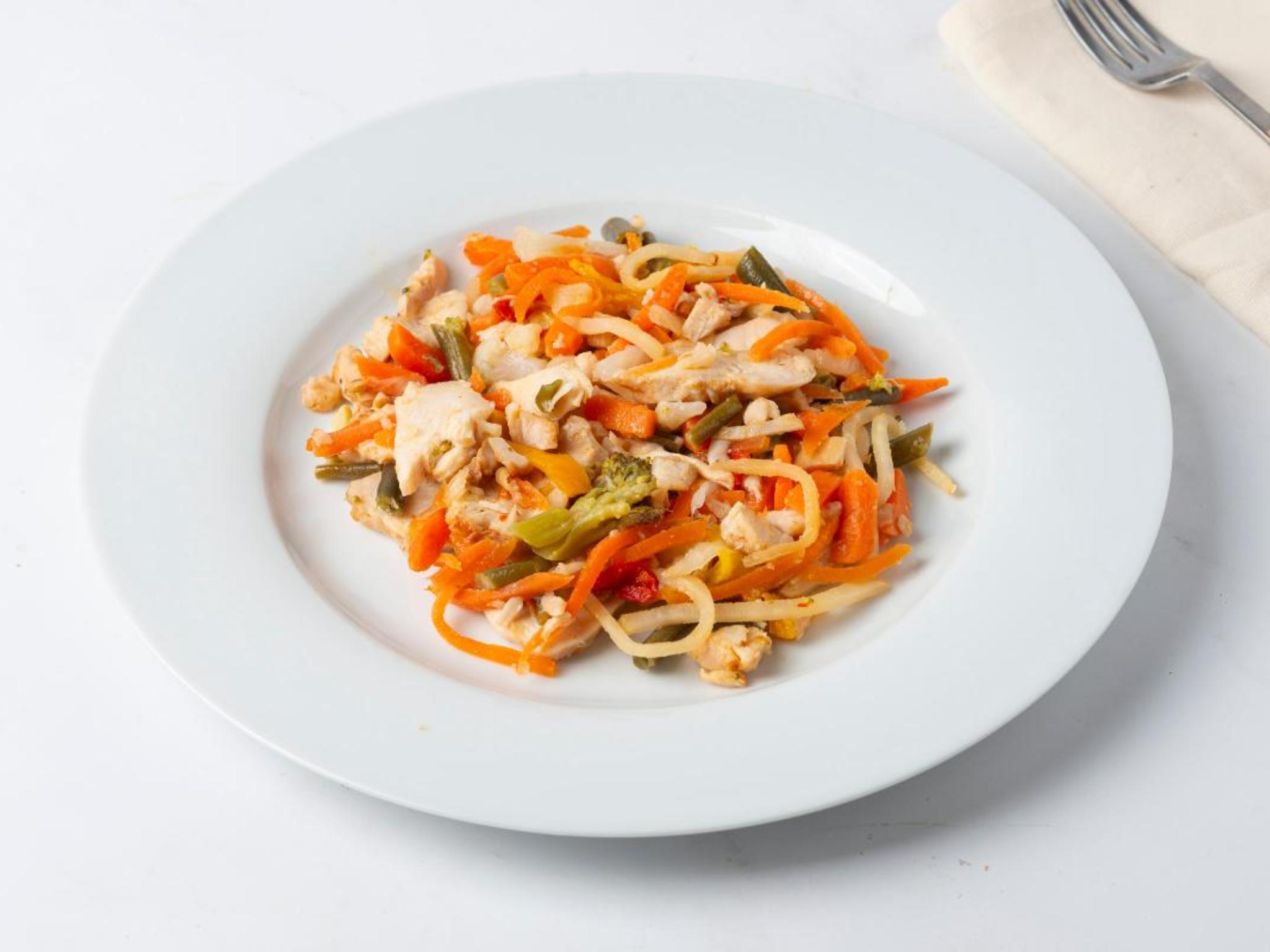 Tagliata di pollo con verdure