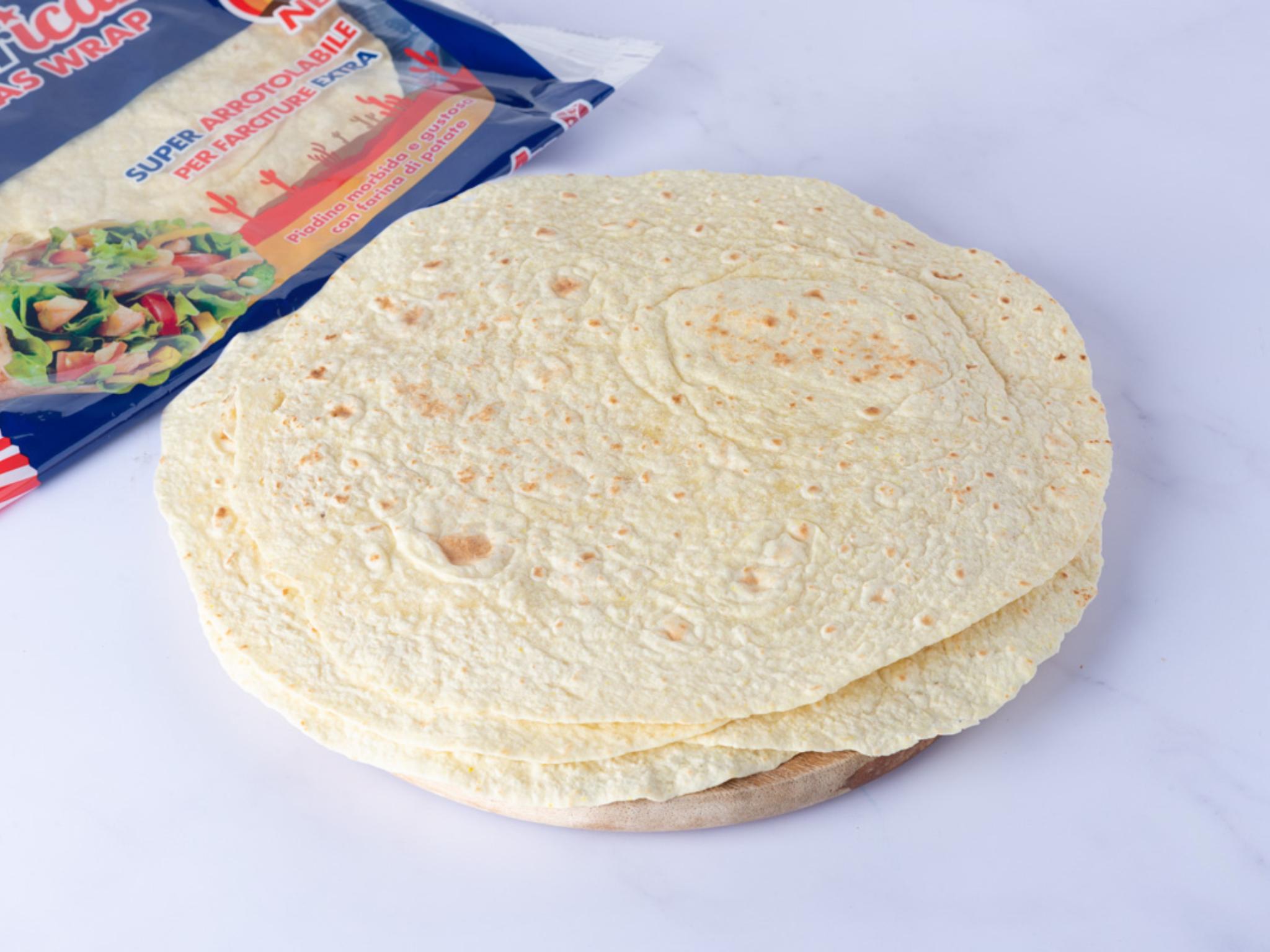 Piadine wrap con patate disidratate