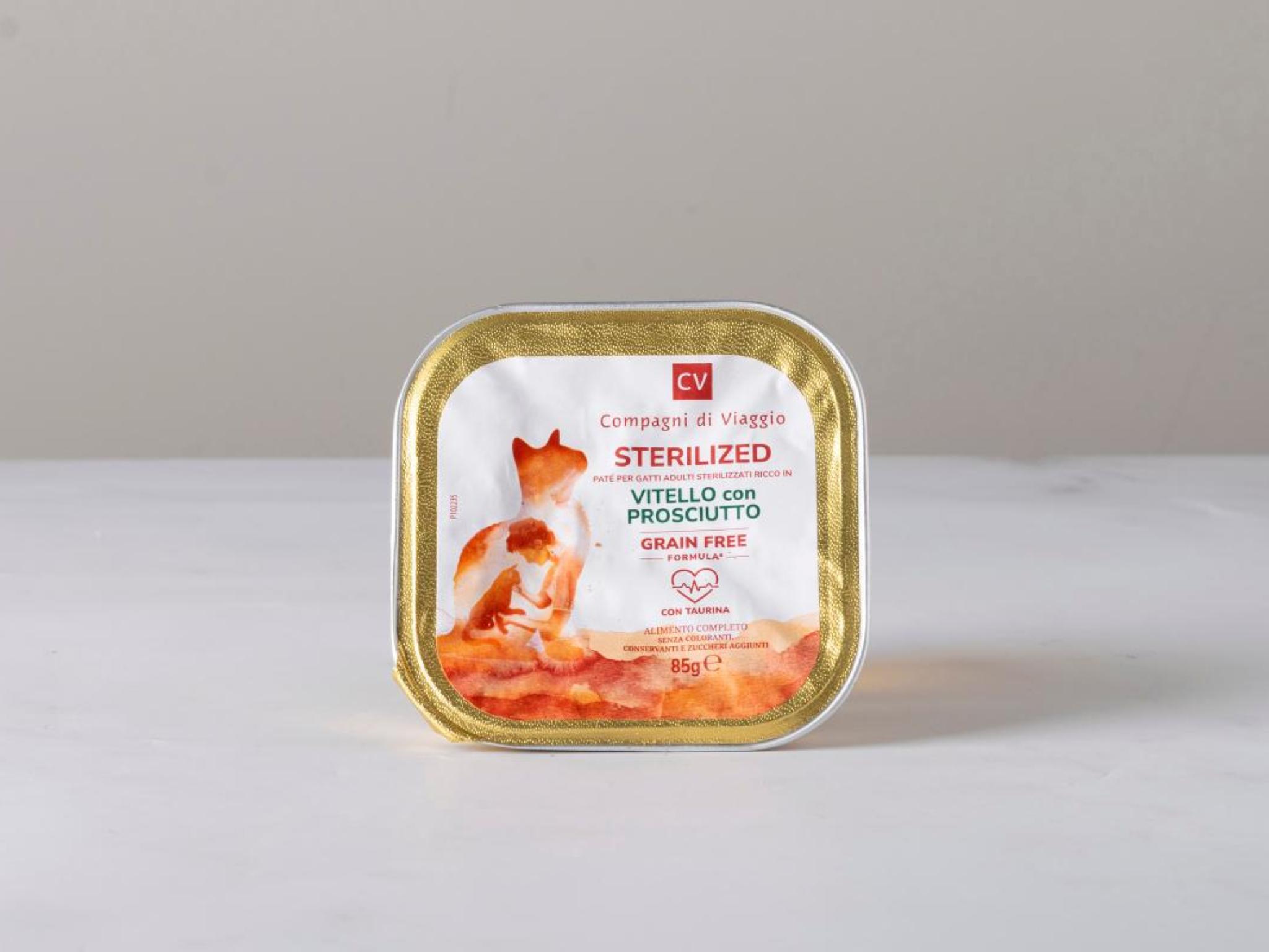 Sterilized Patè per gatti adulti con vitello e prosciutto
