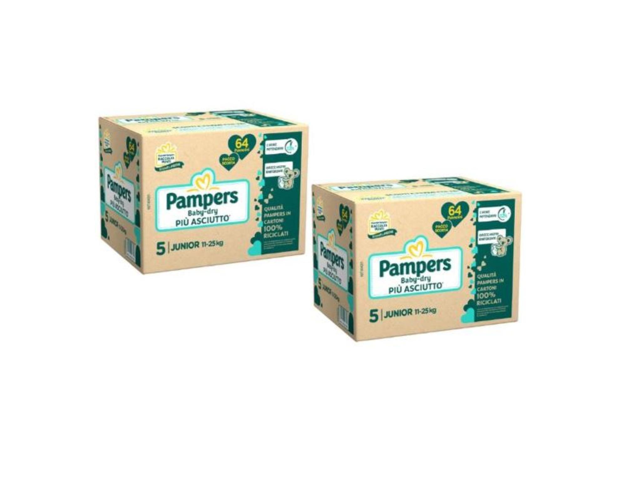 128 Pannolini Pampers Baby-dry taglia 5 | Junior 11-25 kg