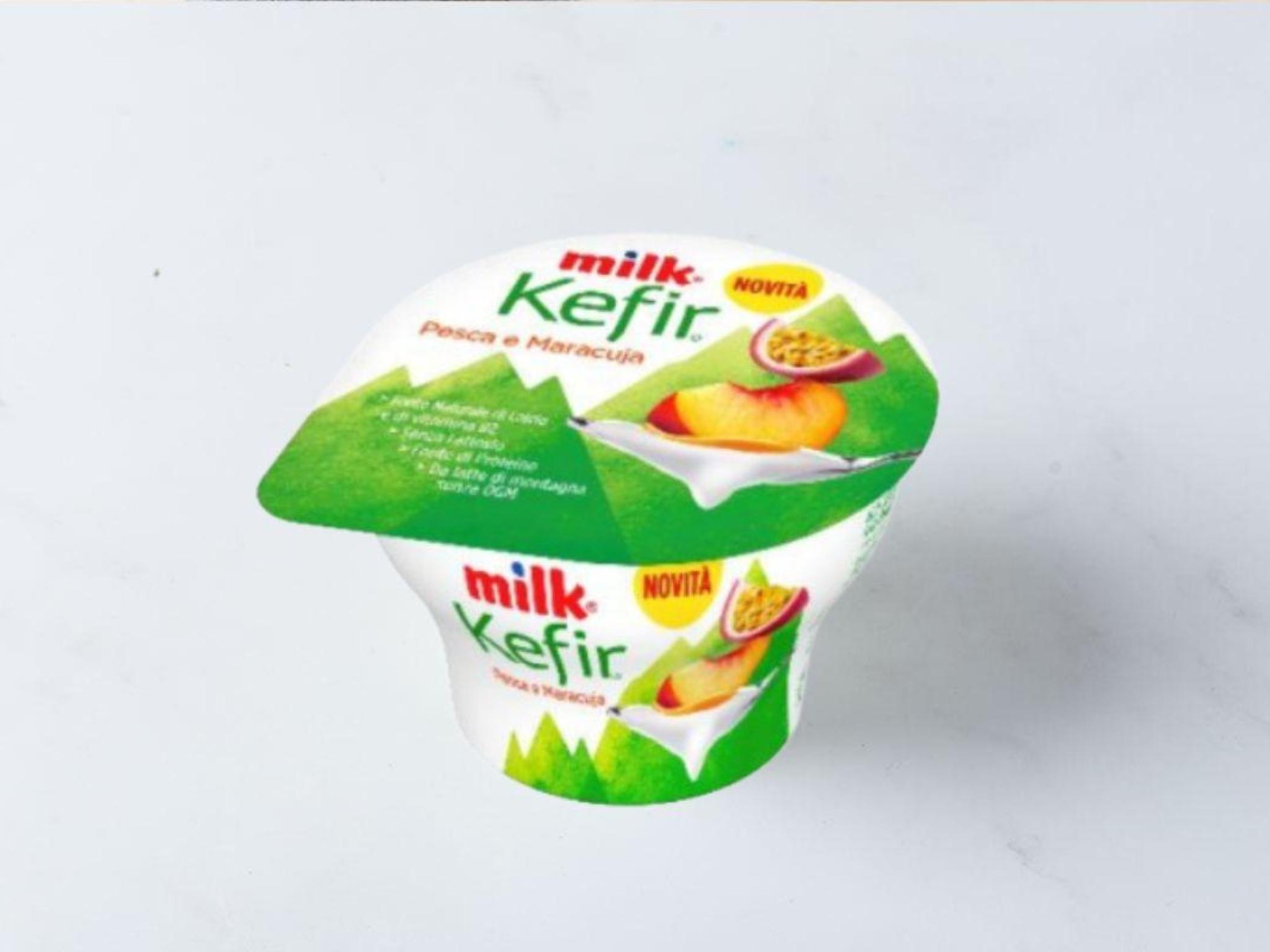 Kefir cremoso pesca e maracuja