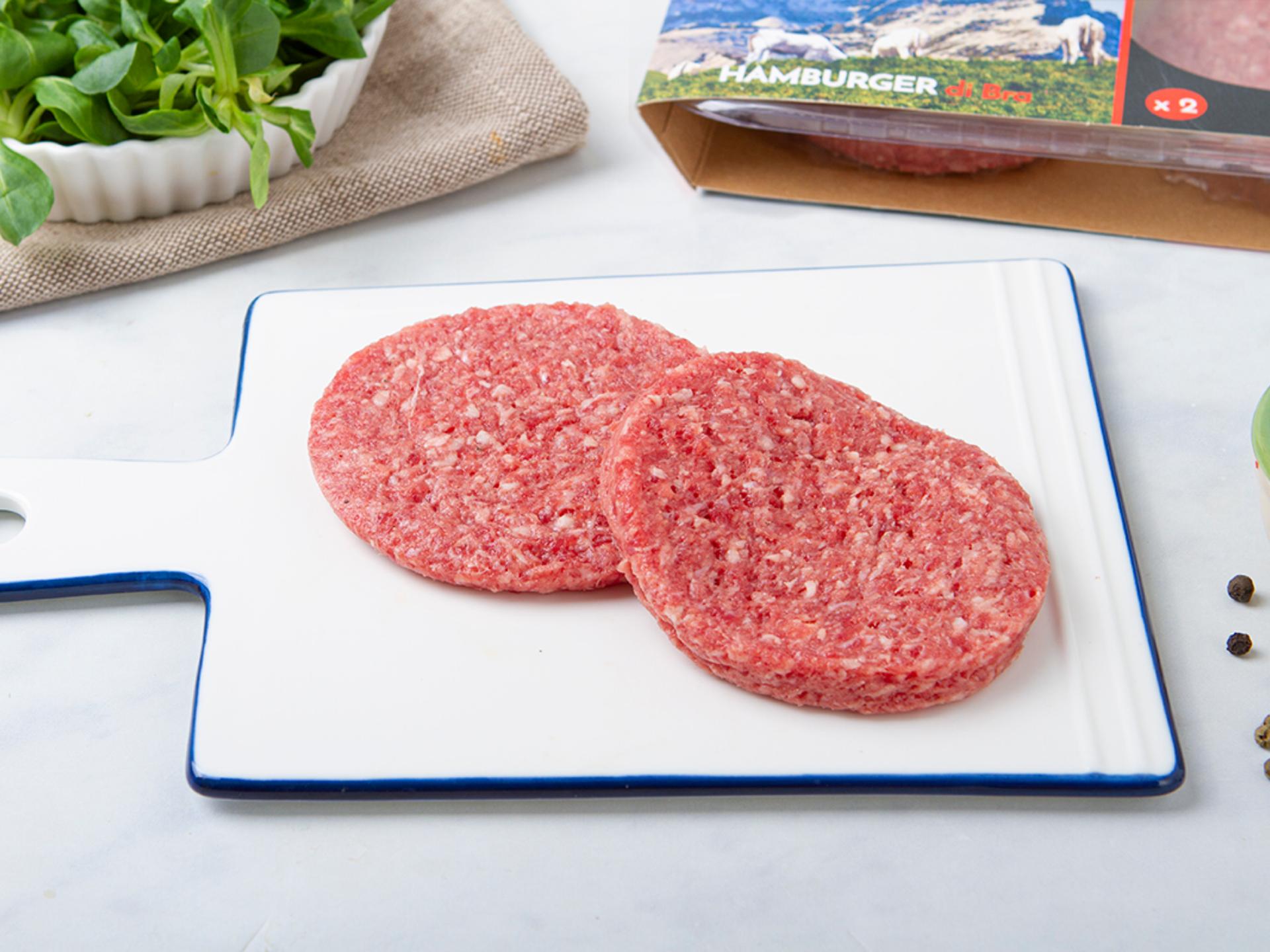 2 hamburger di Salsiccia di Bra