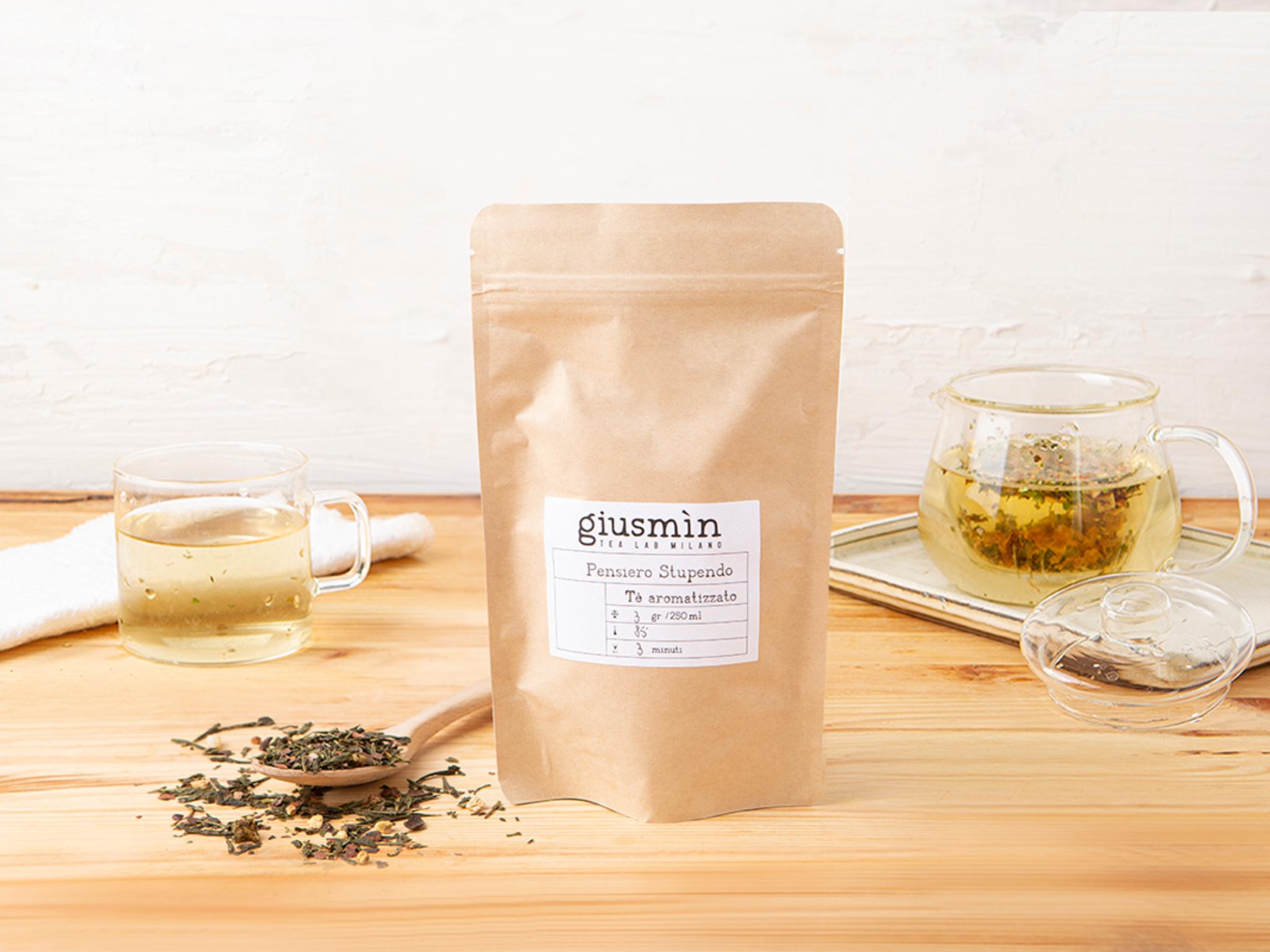 Tè verde aromatizzato alla pera e cioccolato