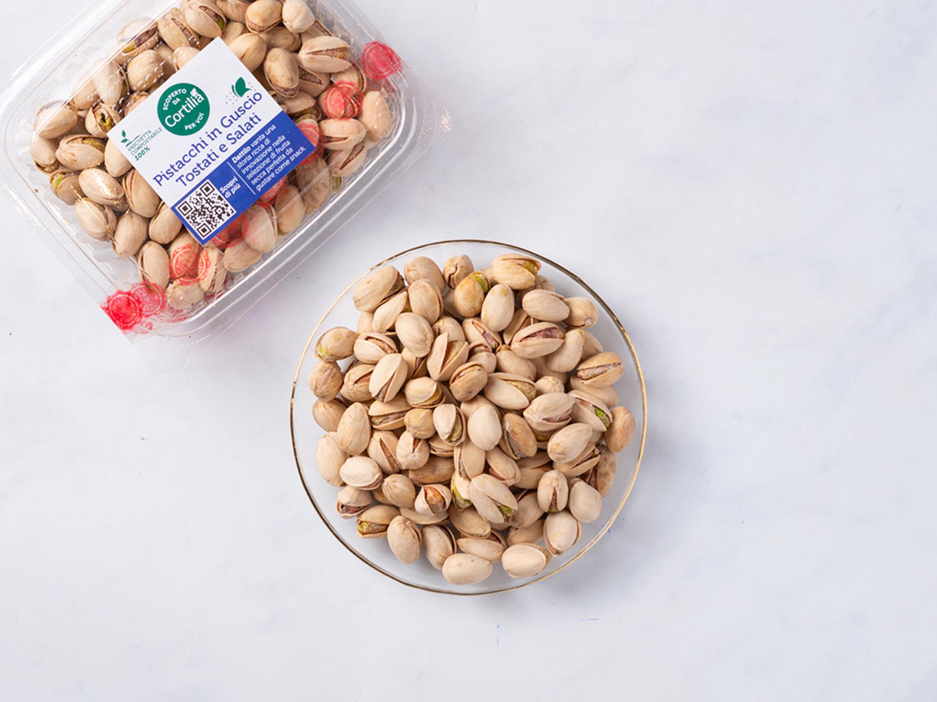 Pistacchi in guscio tostati e salati