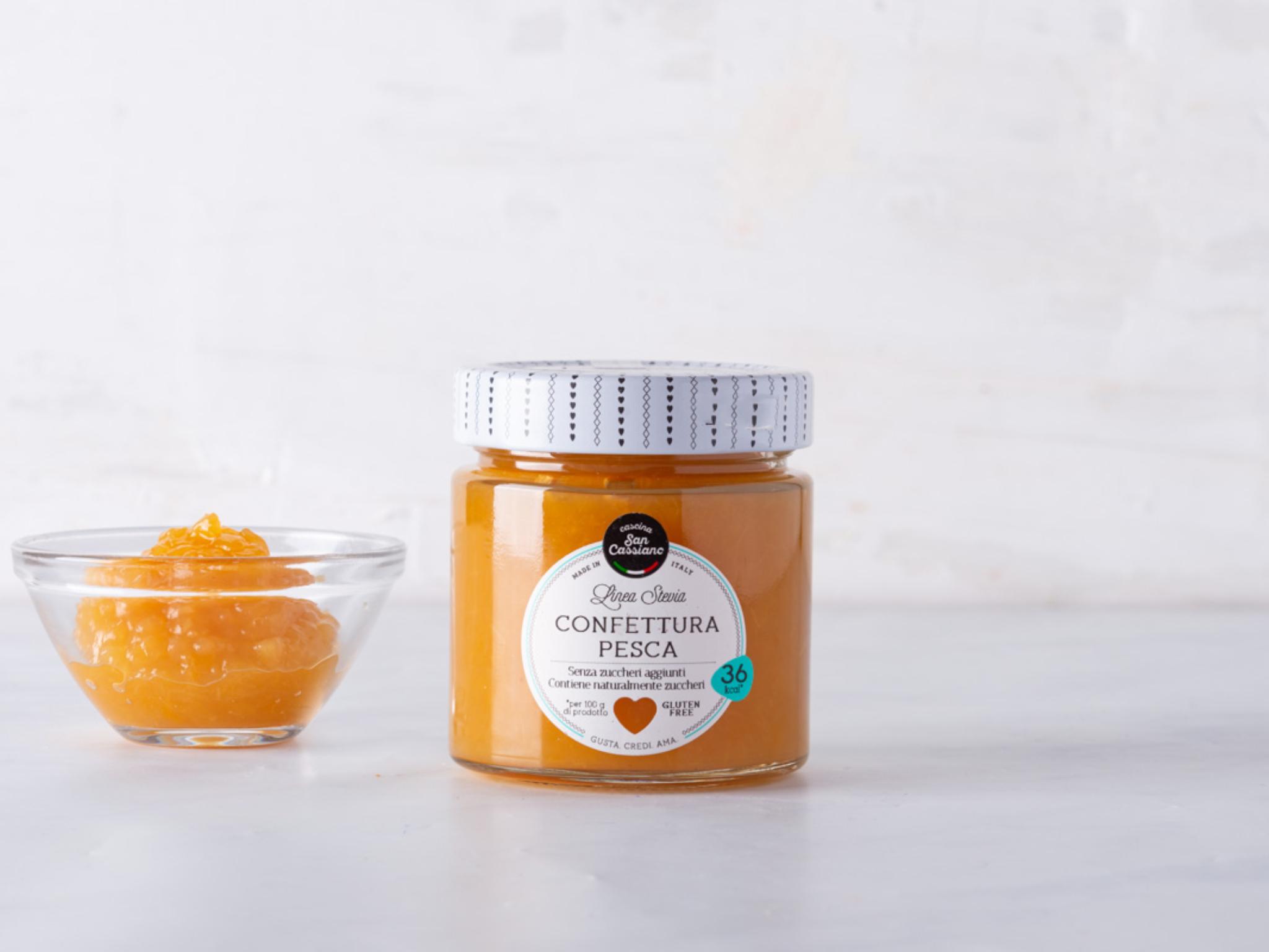 Confettura di pesche con stevia