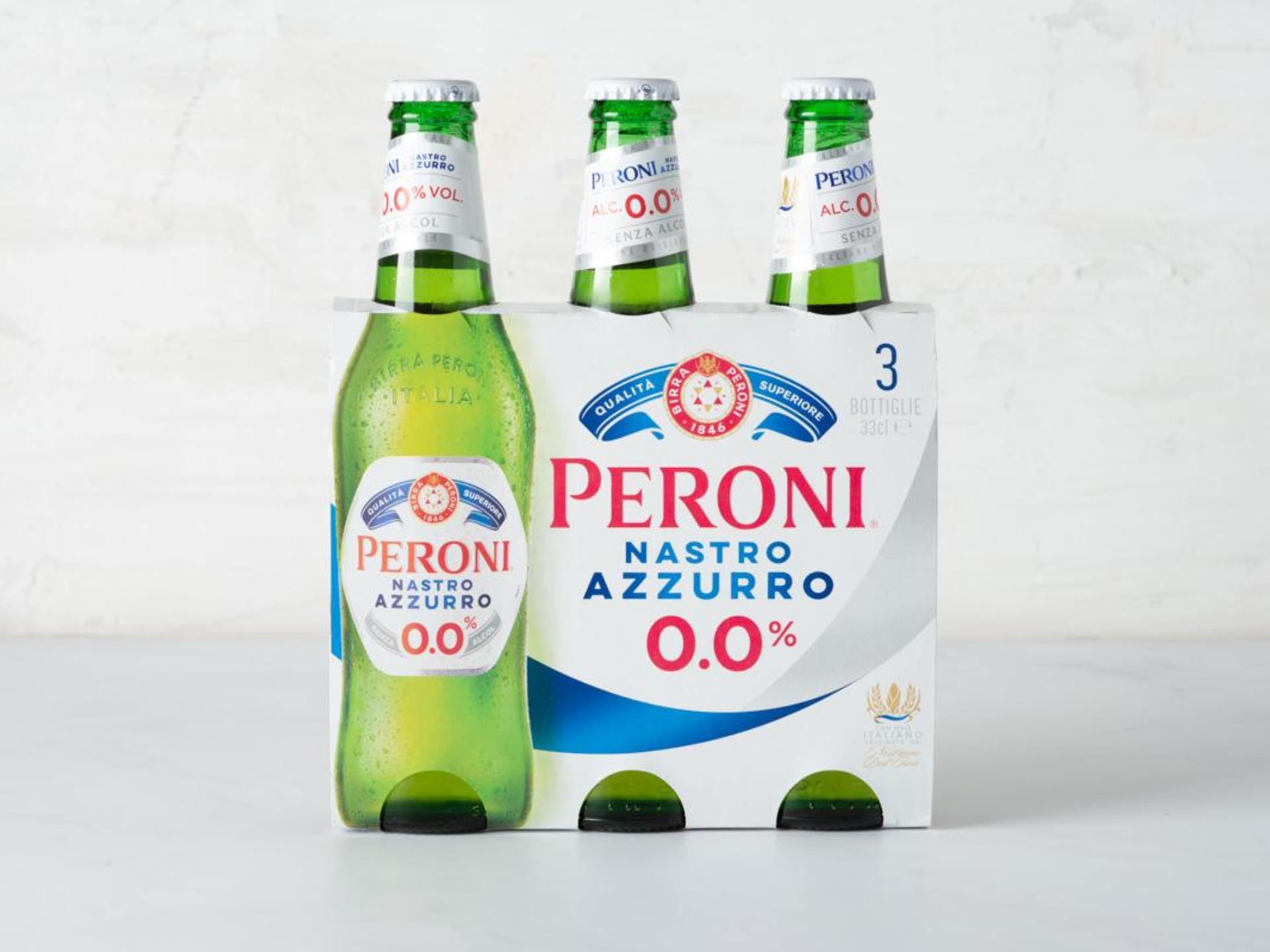 3 Peroni Nastro Azzurro 0.0 Birra Analcolica