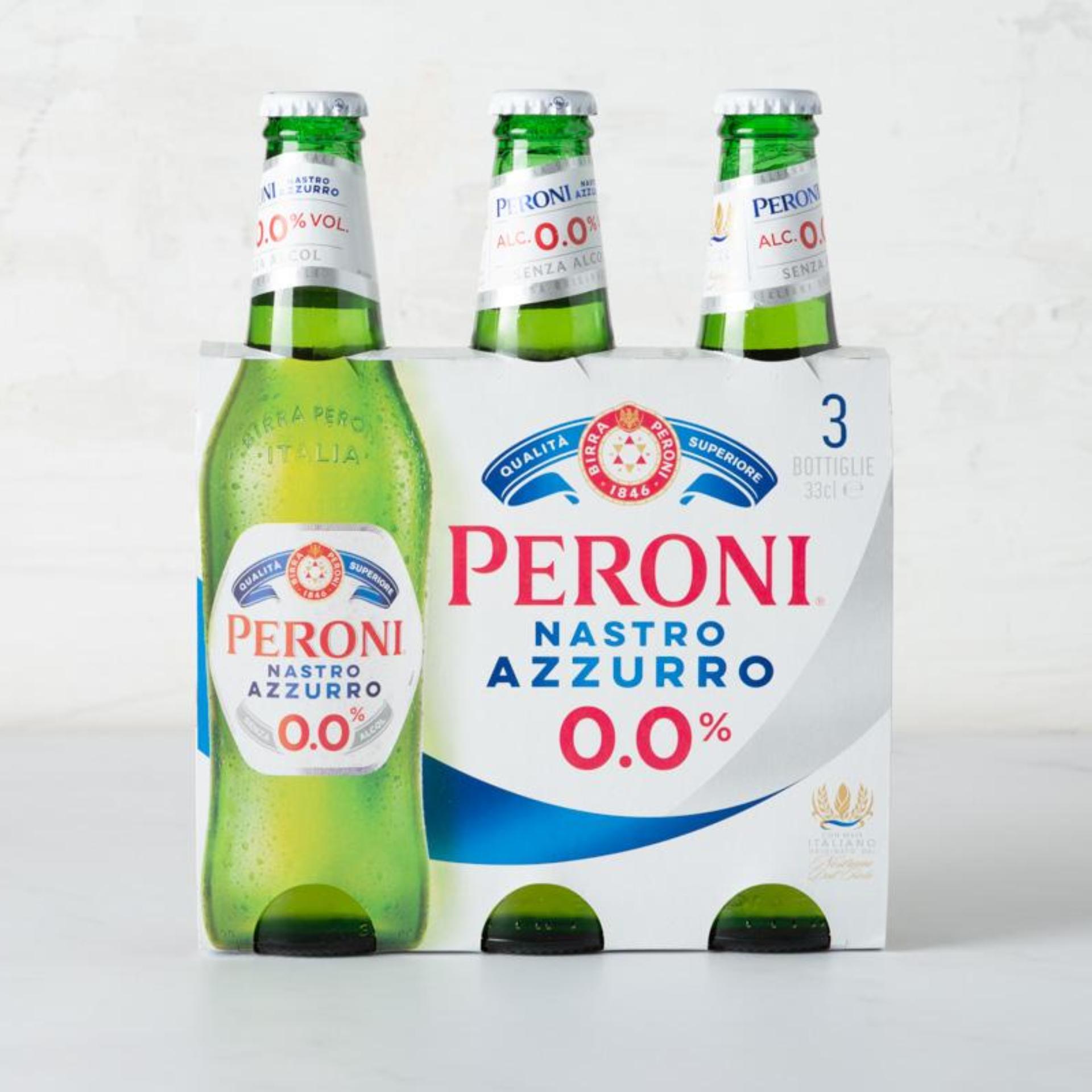 3 Peroni Nastro Azzurro 0.0 Birra Analcolica