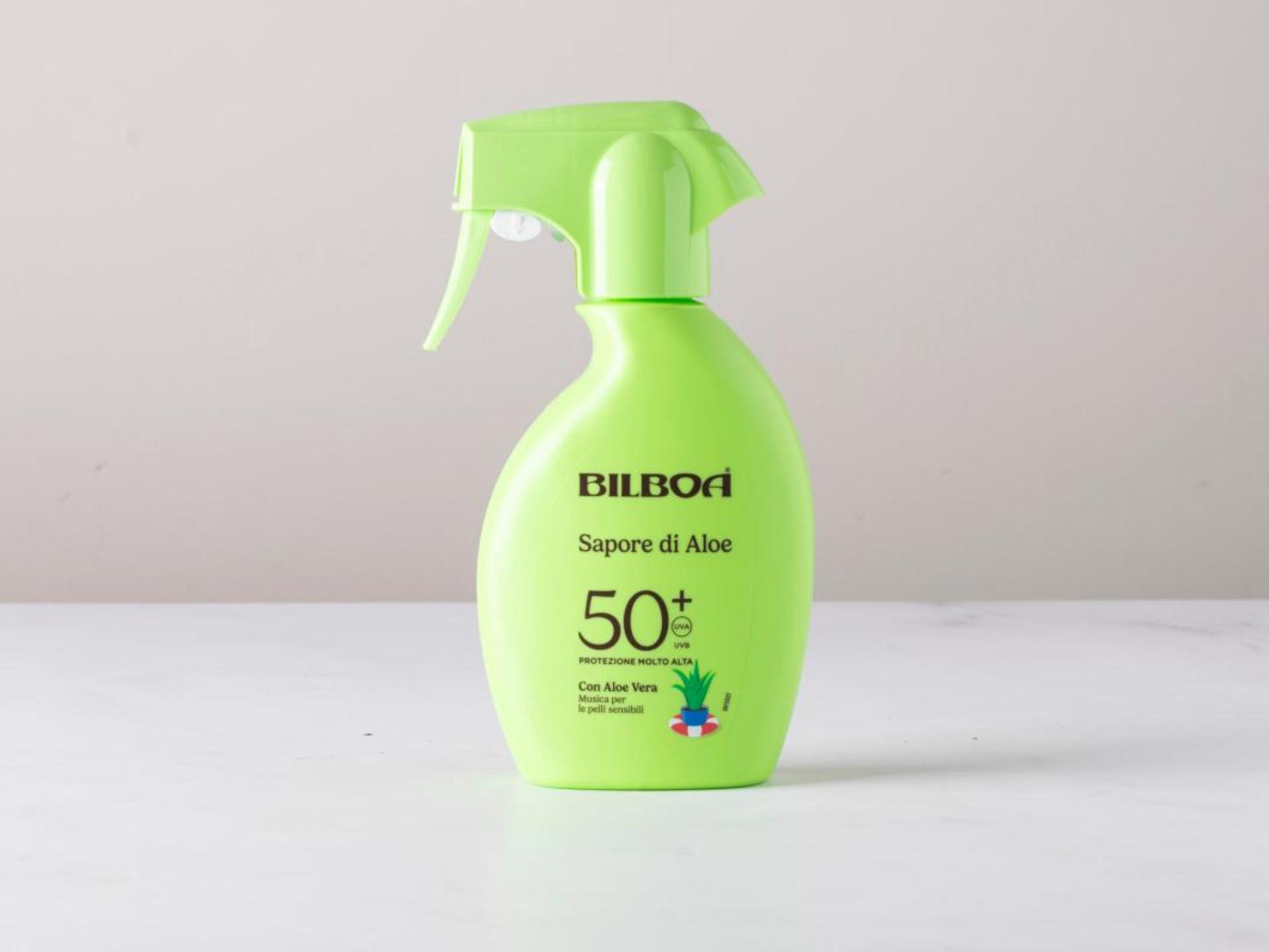 Crema solare trigger SPF 50+ con aloe vera