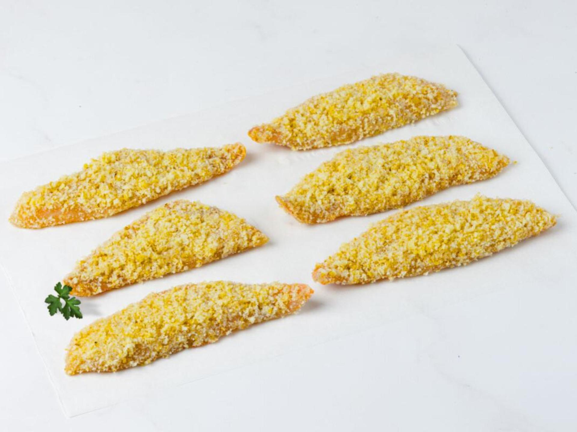 Filetti di triglia atlantica panati