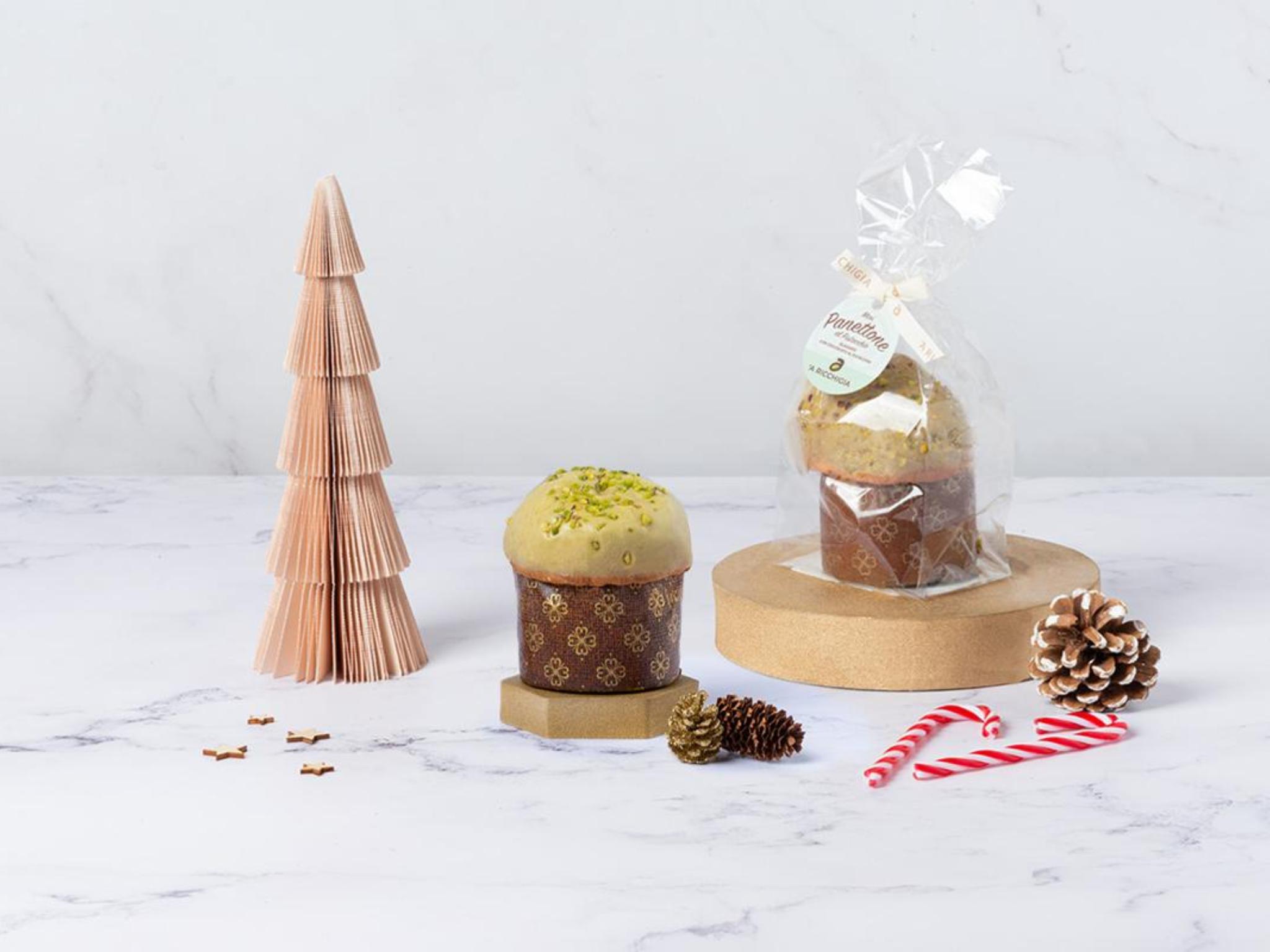 Panettoncino con crema al pistacchio