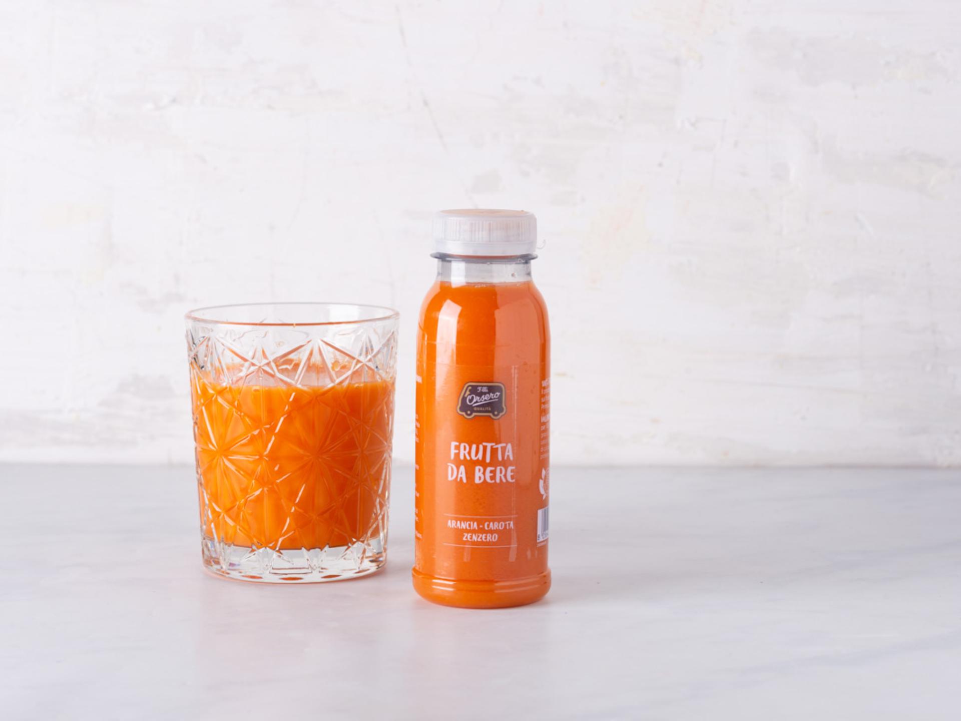 Succo arancia, carota e zenzero