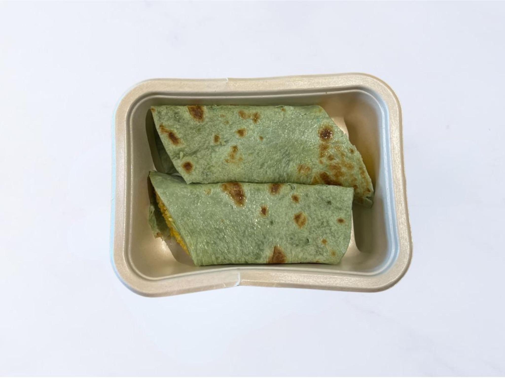 Green burritos con pulled pork e salsa alla mela