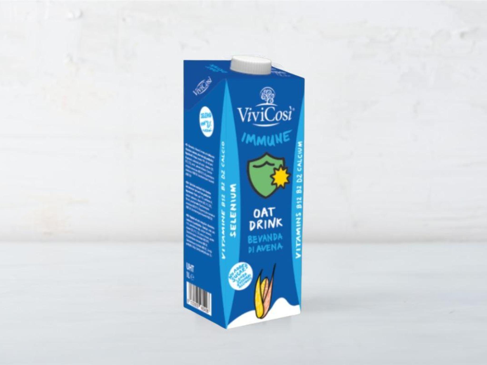 Bevanda di avena immune con calcio, selenio e vitamine