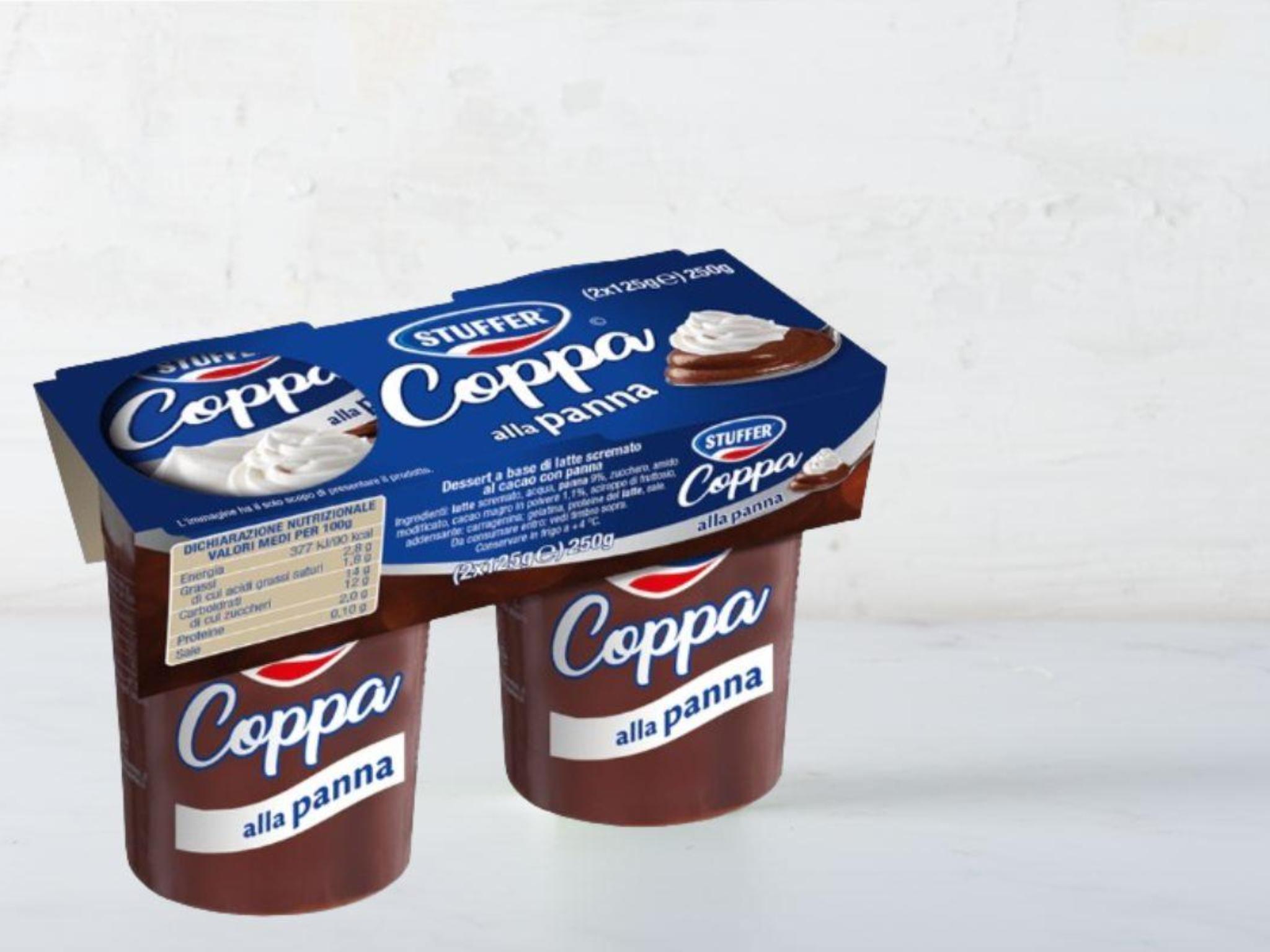 Coppa al cacao con panna