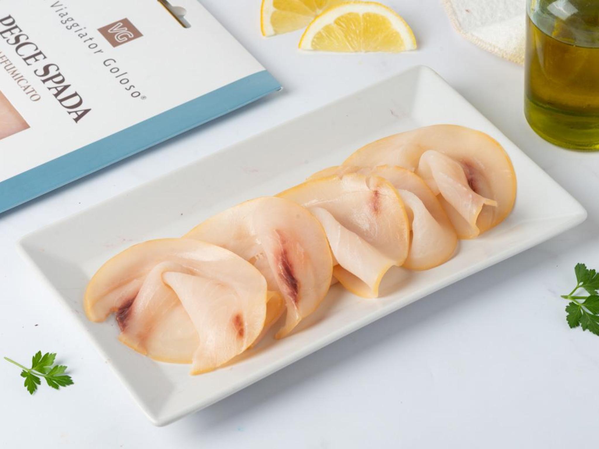 Pesce spada a fette affumicato
