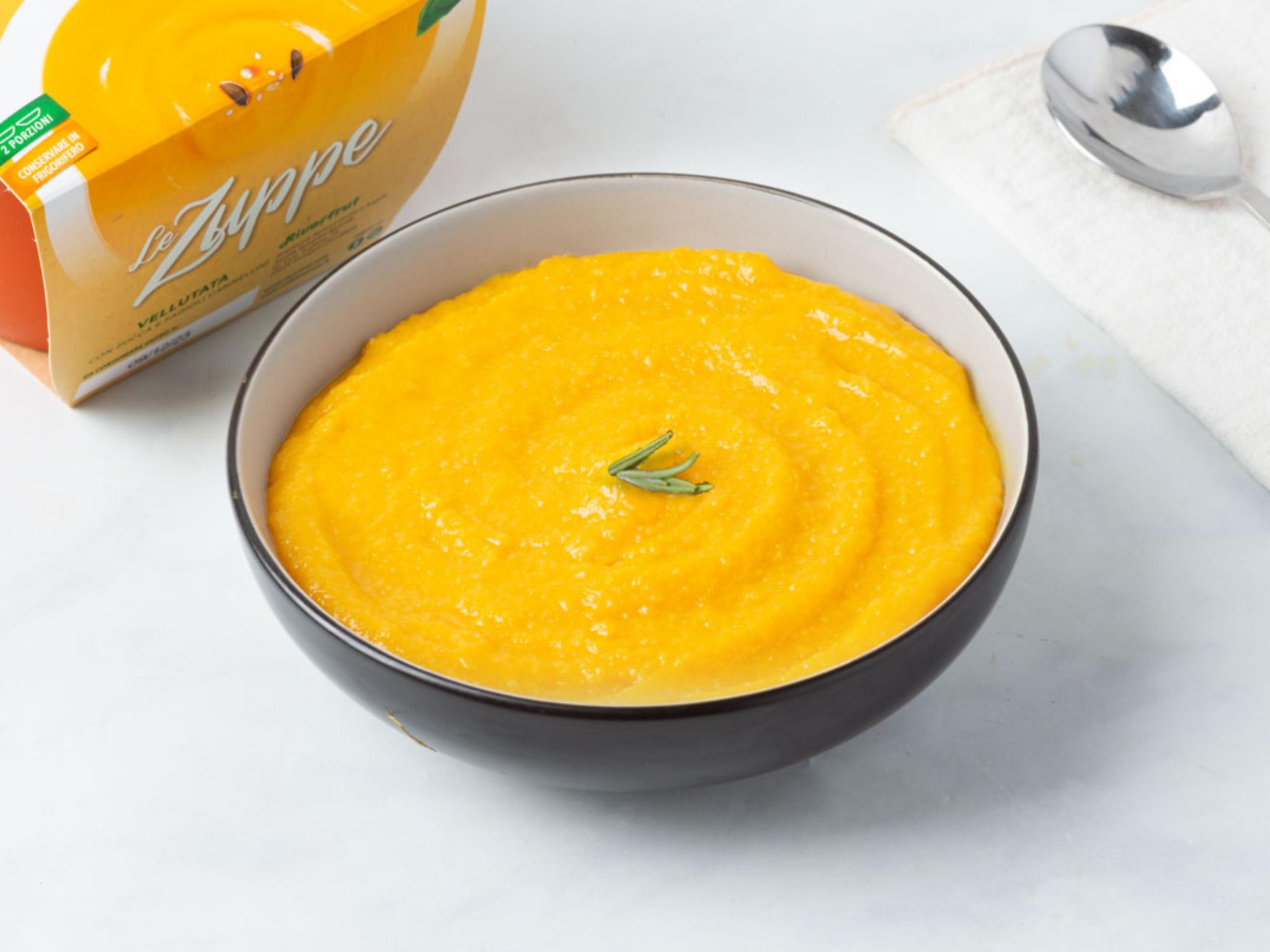 Vellutata con zucca e fagiolini cannellini