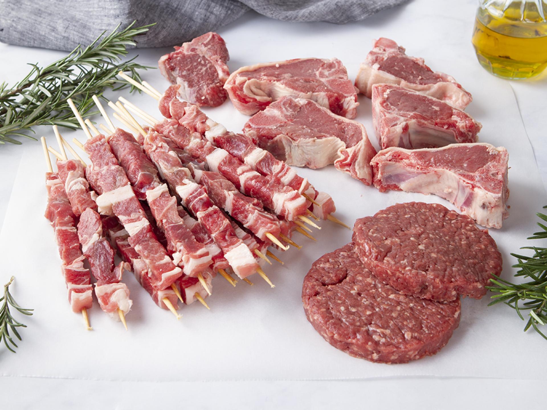 Box grigliata di pecora e agnello