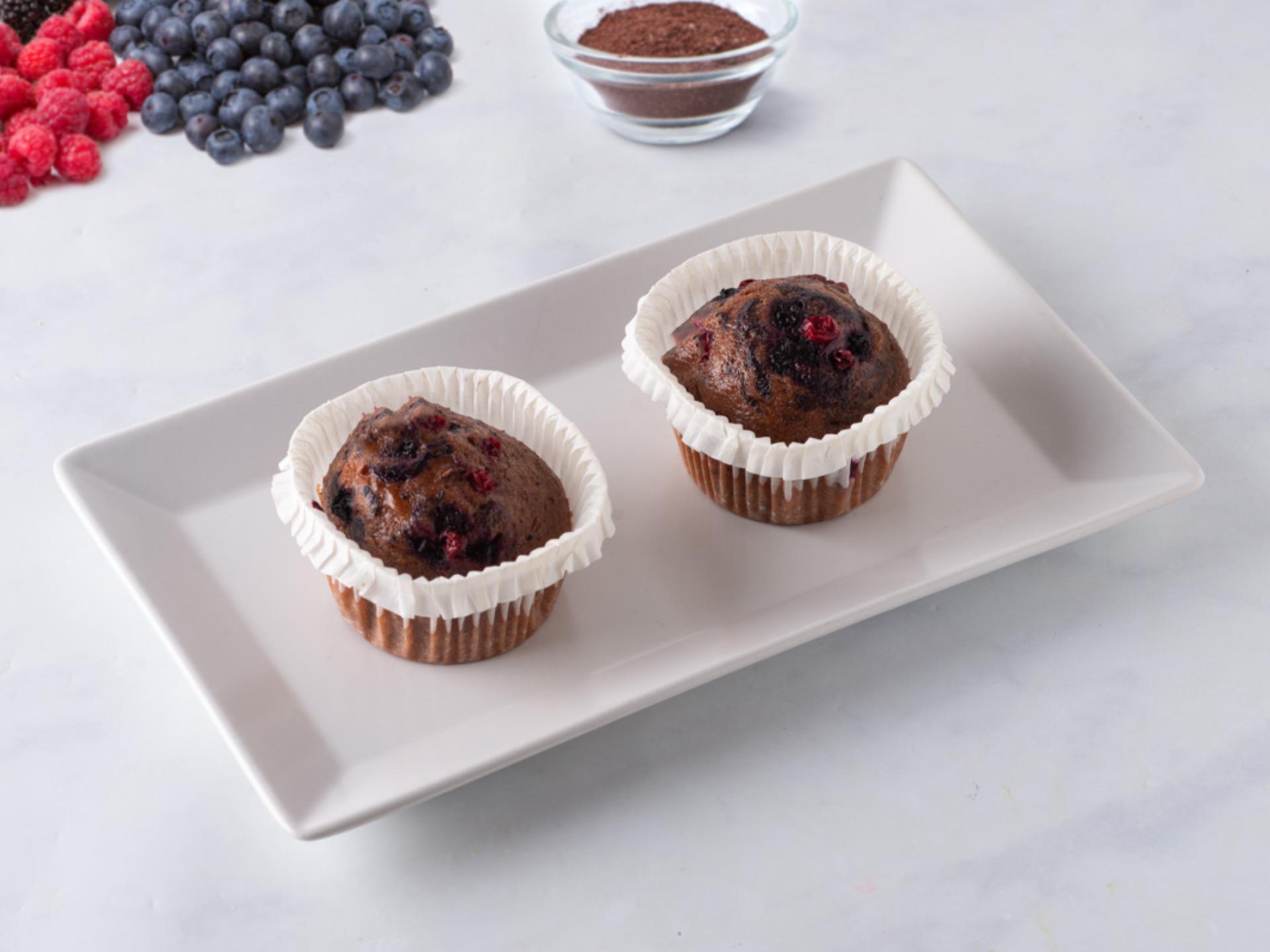 2 Mini muffin al cacao e frutti di bosco BIO