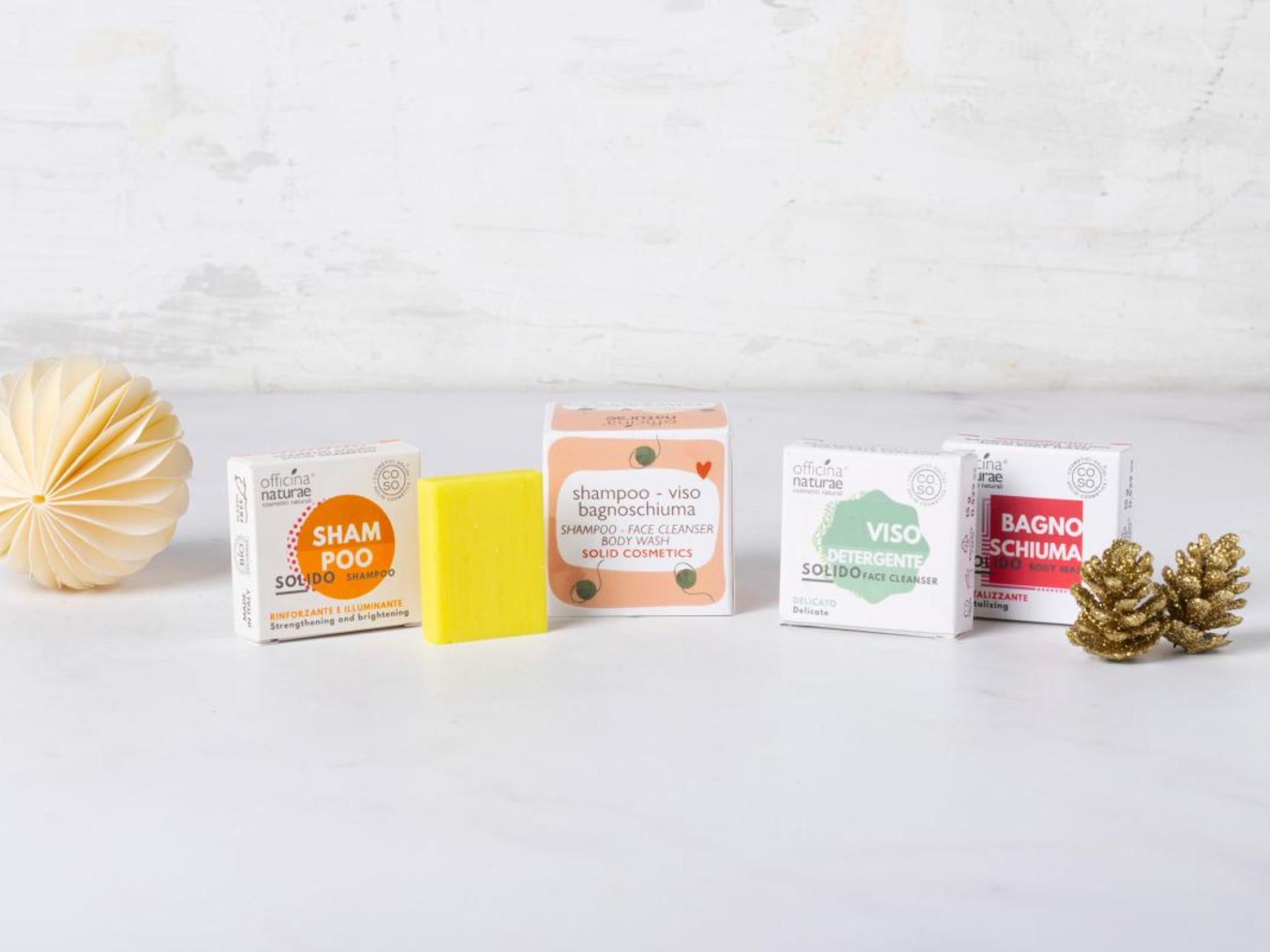 Kit mini shampoo, viso e bagnoschiuma