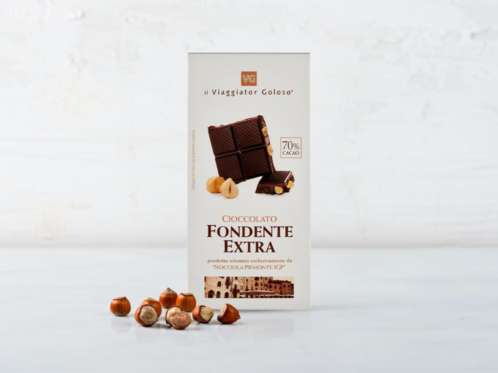Cioccolato fondente extra con nocciola Piemonte IGP